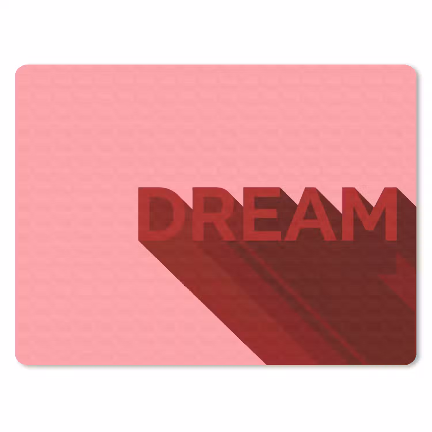 Dream - 3D - Rood - Roze muismat rubber klein -3d
