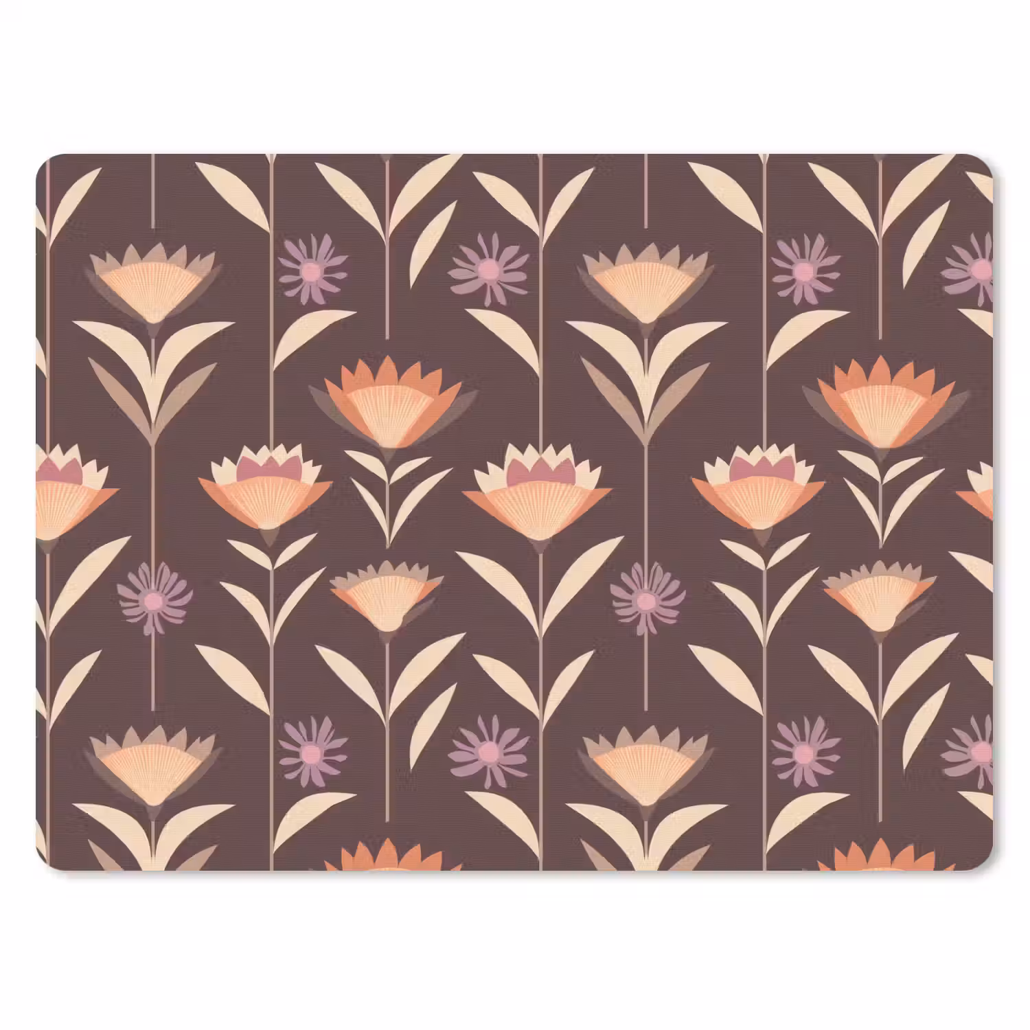 Elegant - Retro - Bruin muismat rubber klein 262 -3d