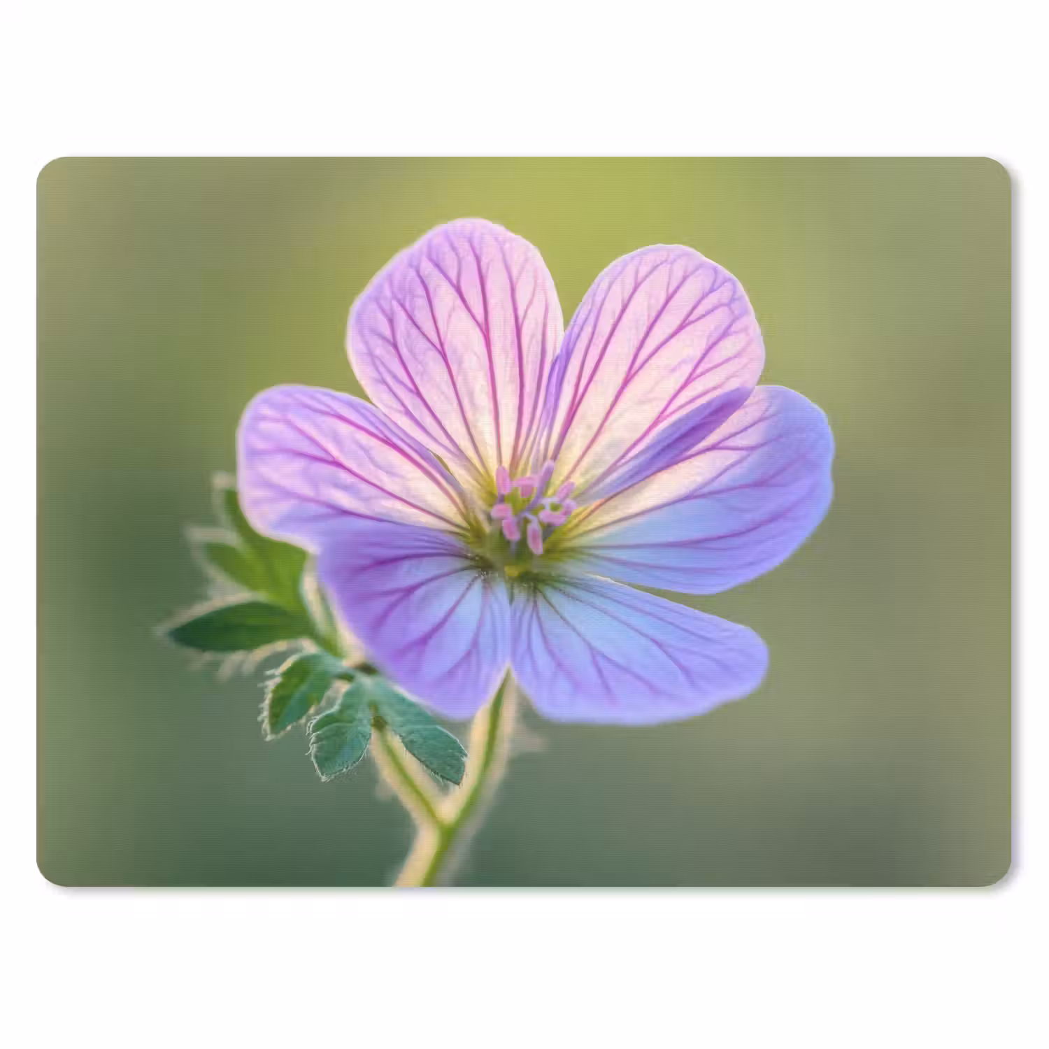 Bloem - Close up - Paars muismat rubber klein -3d
