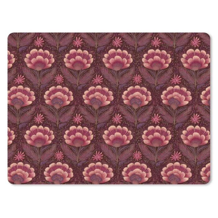 Bloemen - Waaier - Paars muismat rubber klein 262 -3d