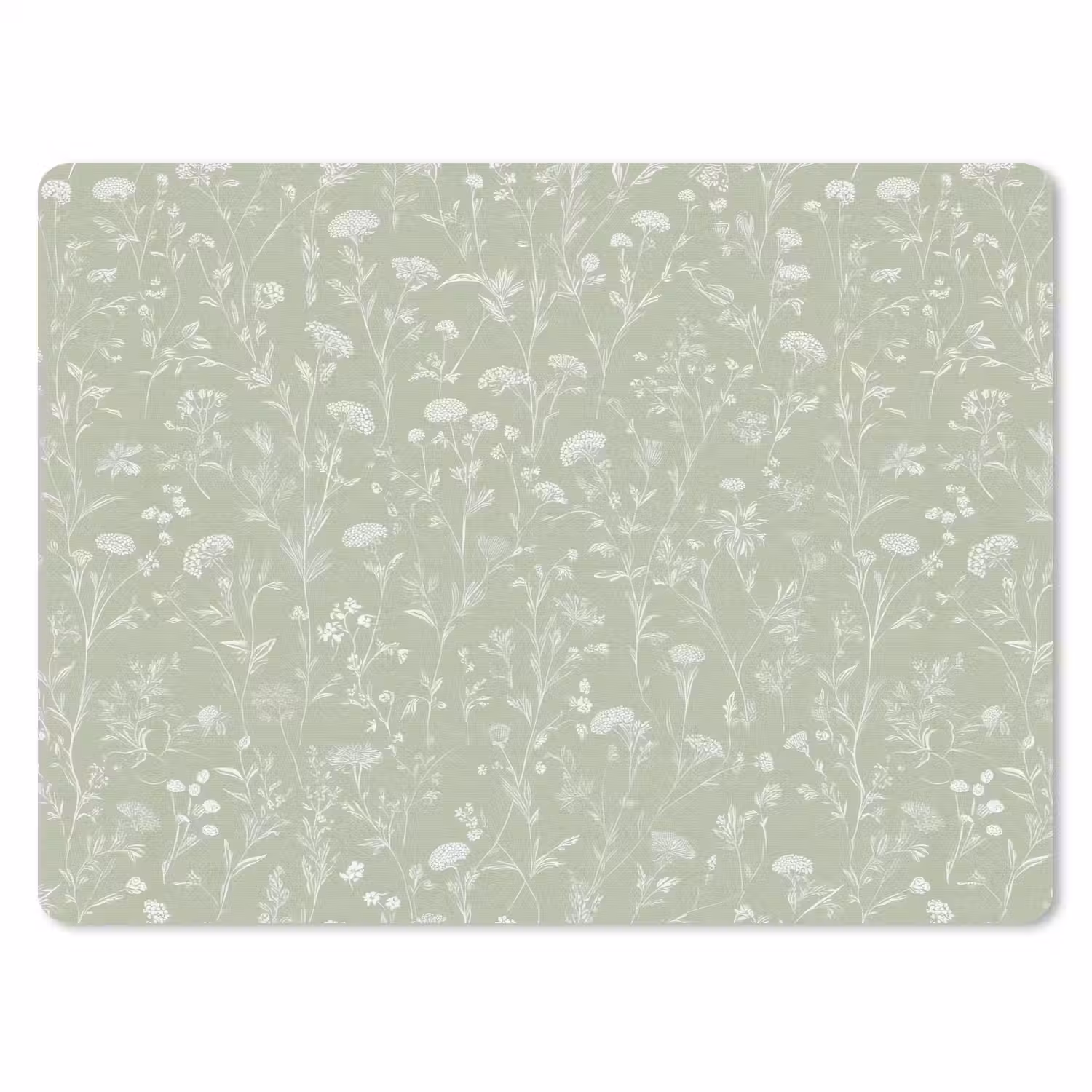 Bloemen - Patroon - Groen muismat rubber klein 262 -3d
