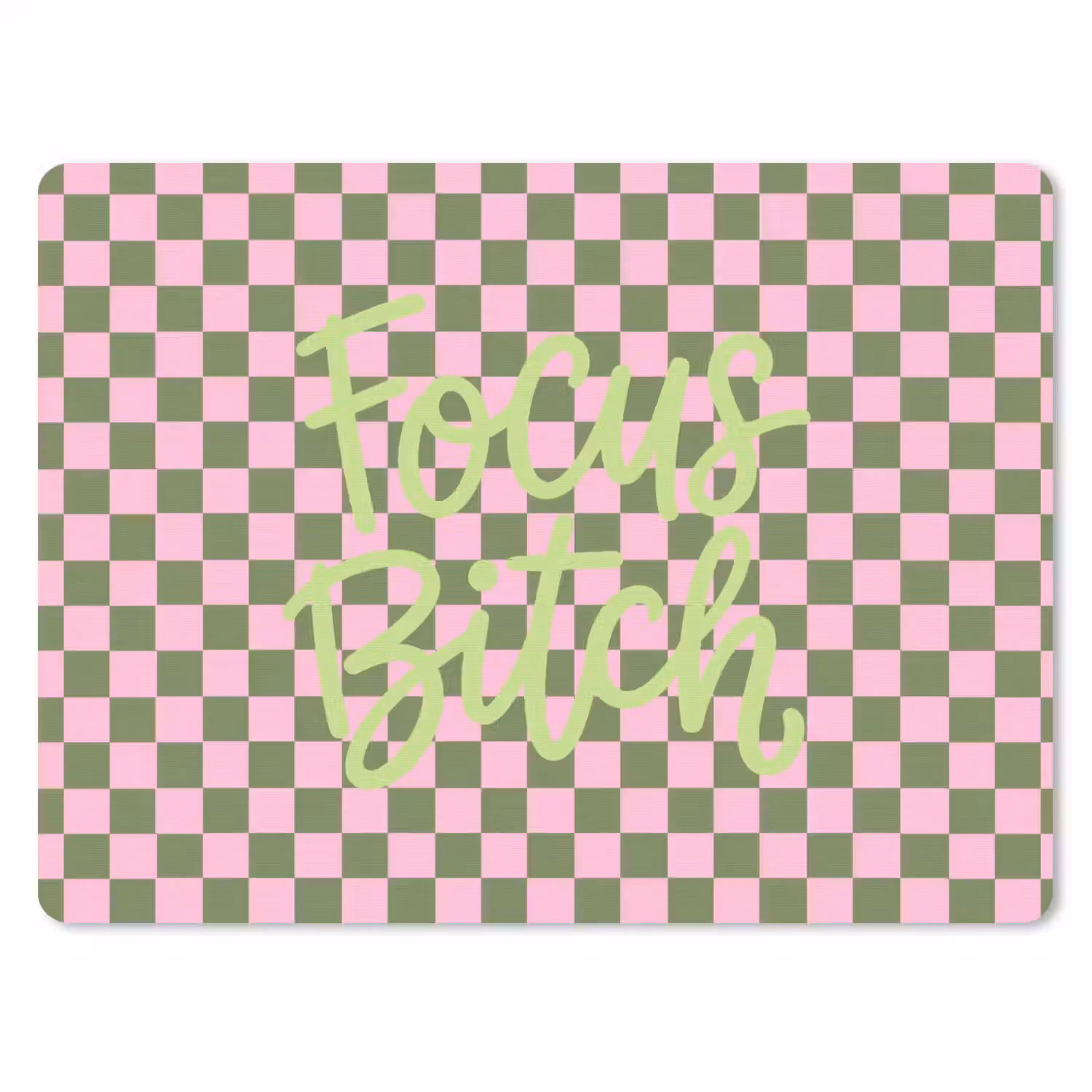 Focus - Vakken - Roze muismat rubber klein -3d