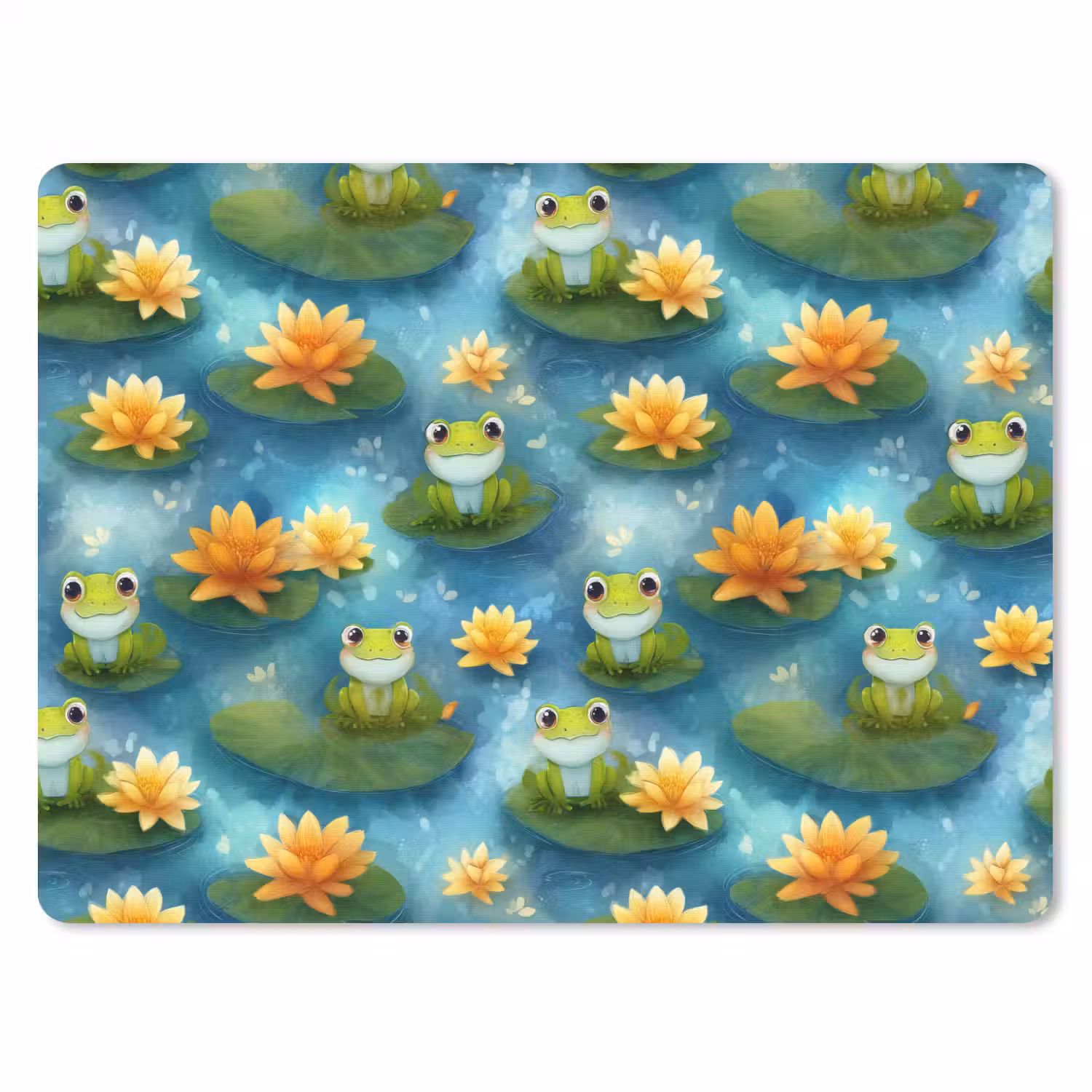 Kikker - Lelies - Groen muismat rubber klein 262 -3d