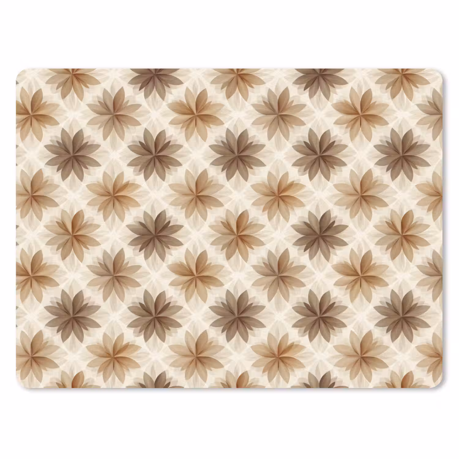 Geografisch - Patroon - Bruin muismat rubber klein 262 -3d