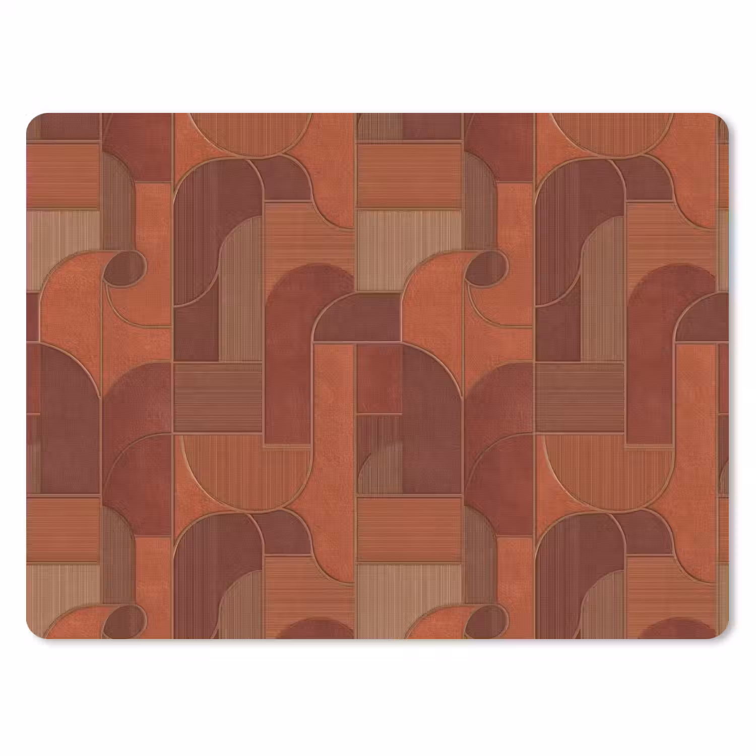 Geometrisch - Abstract - Textuur - Bruin muismat rubber klein 262 -3d