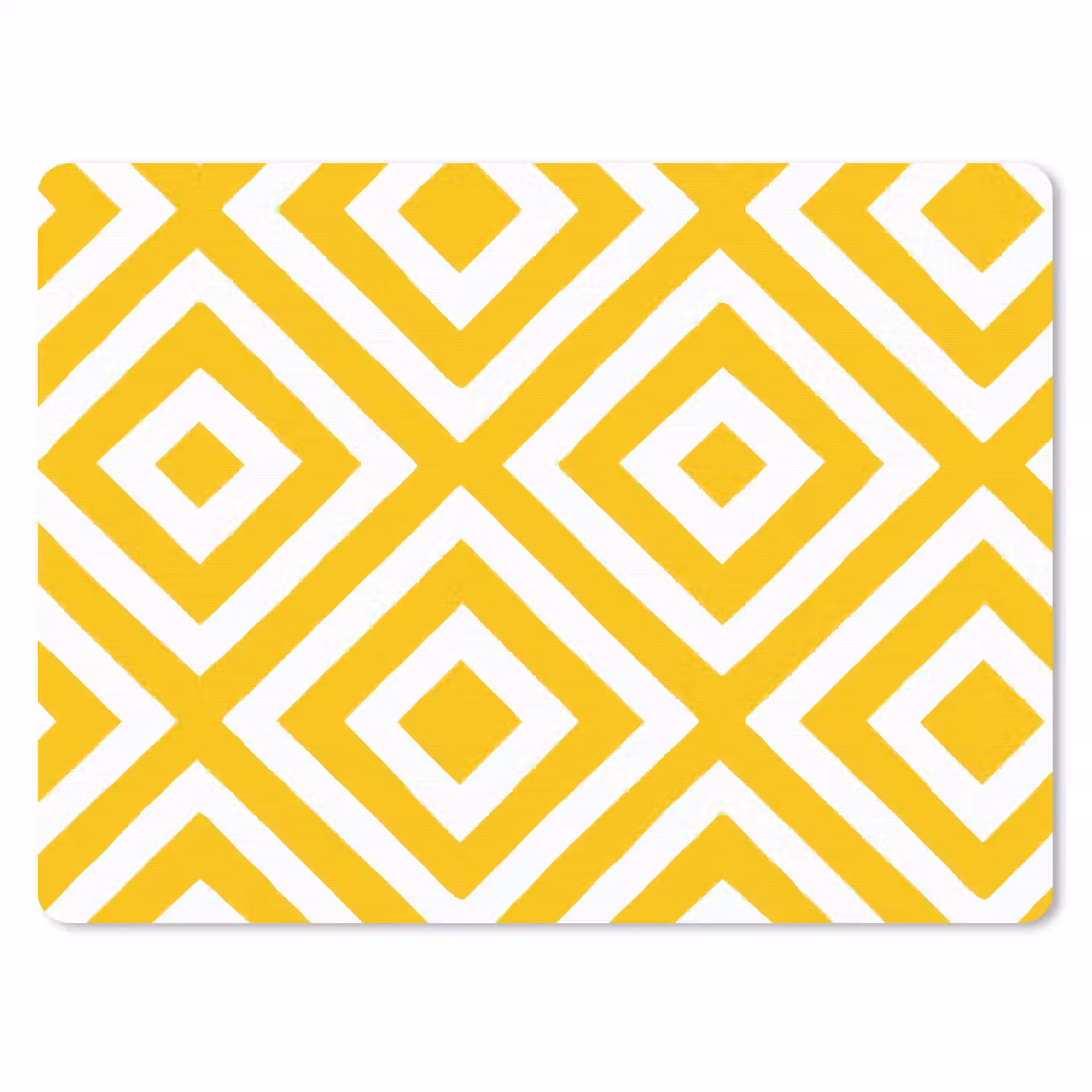Geometrisch - Lijnen - Modern - Geel - Wit muismat rubber klein 262 -3d
