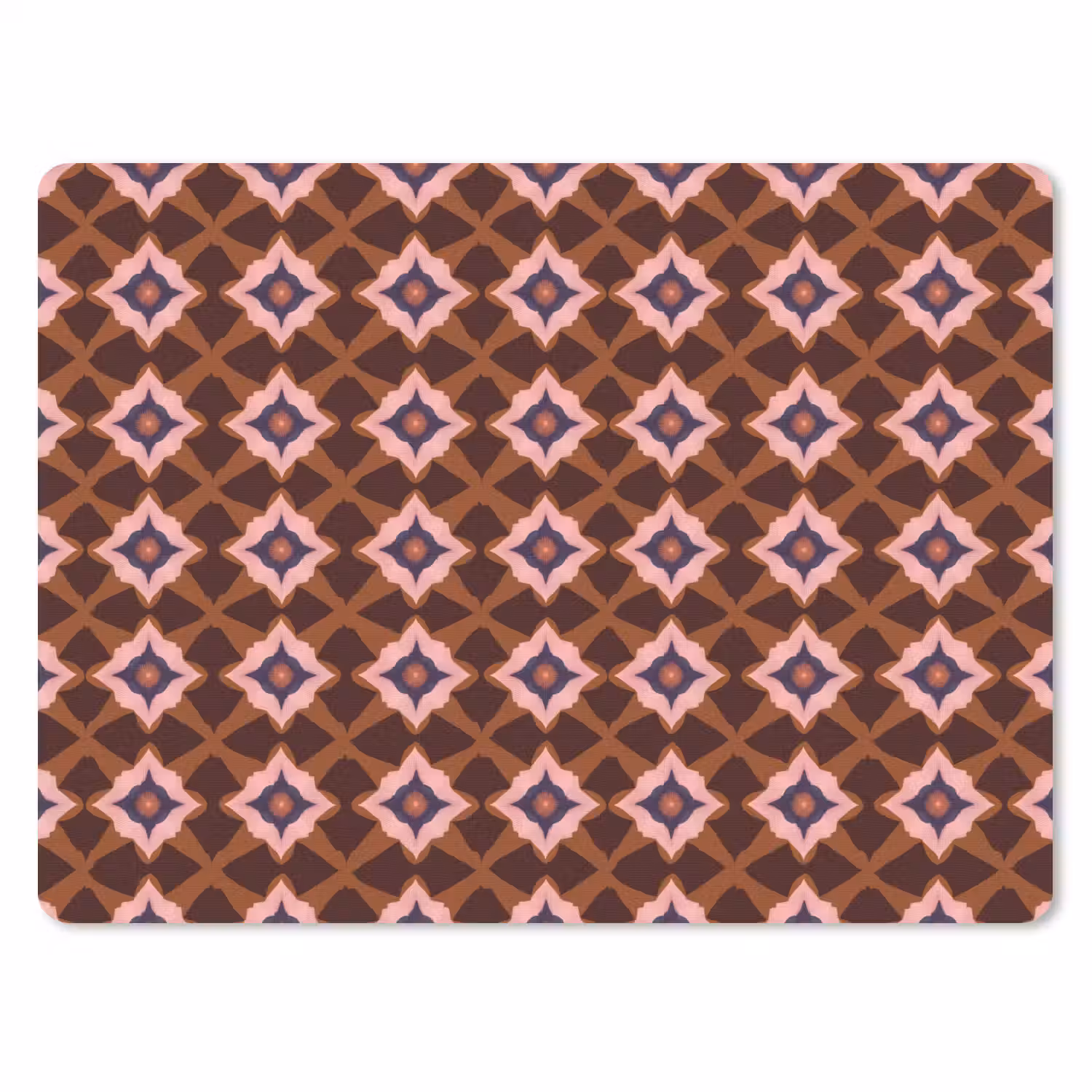 Geometrisch - Sierlijk - Bruin muismat rubber klein 262 -3d