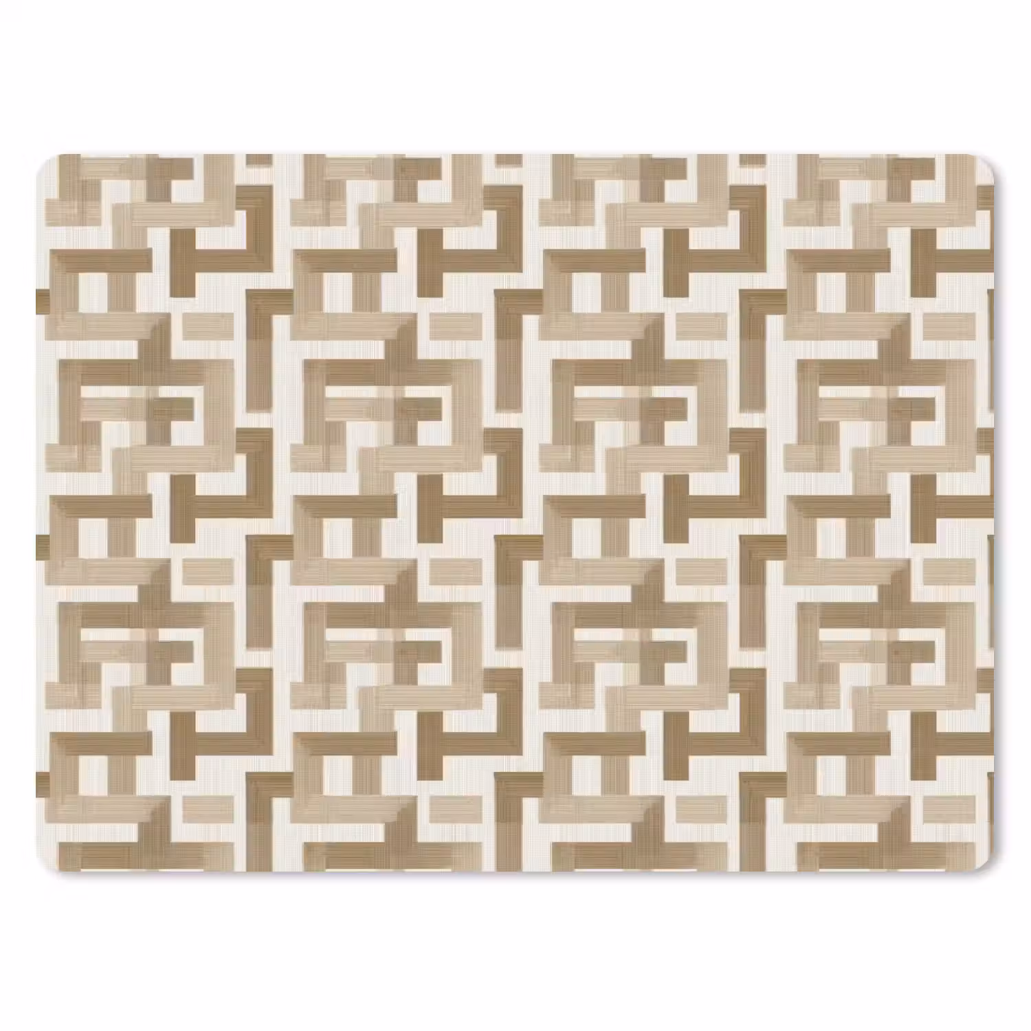 Geometrisch - Retro - Bruin muismat rubber klein 262 -3d