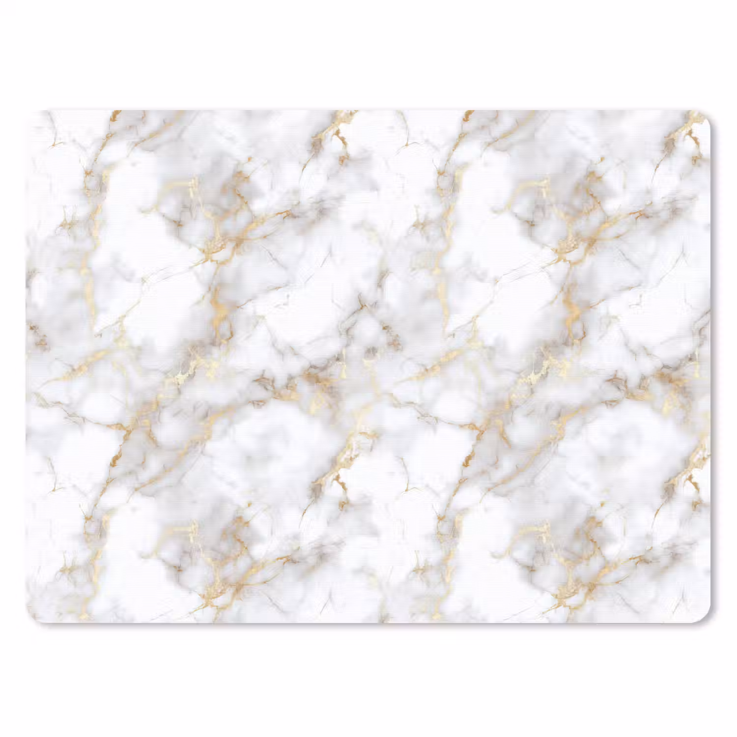 Gouden aders - Marmer - Wit muismat rubber klein 262 -3d