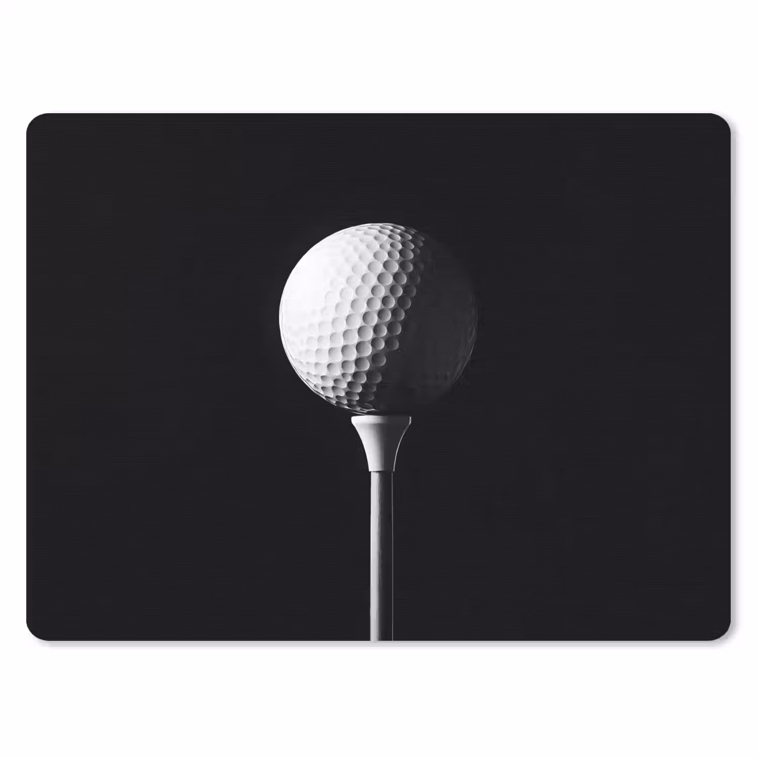 Golfbal - Minimalistisch - Wit muismat rubber klein -3d
