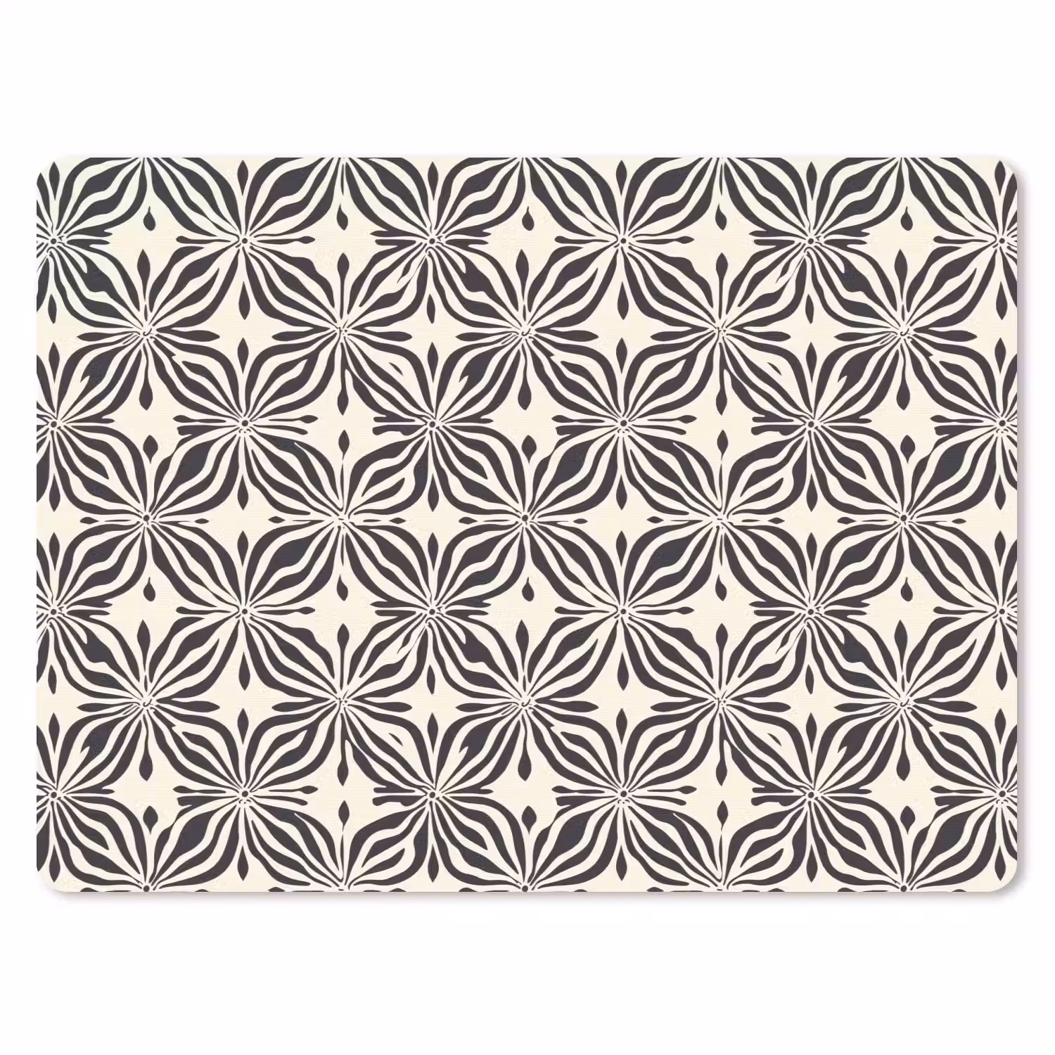 Grafisch - Patroon - Zwart muismat rubber klein 262 -3d