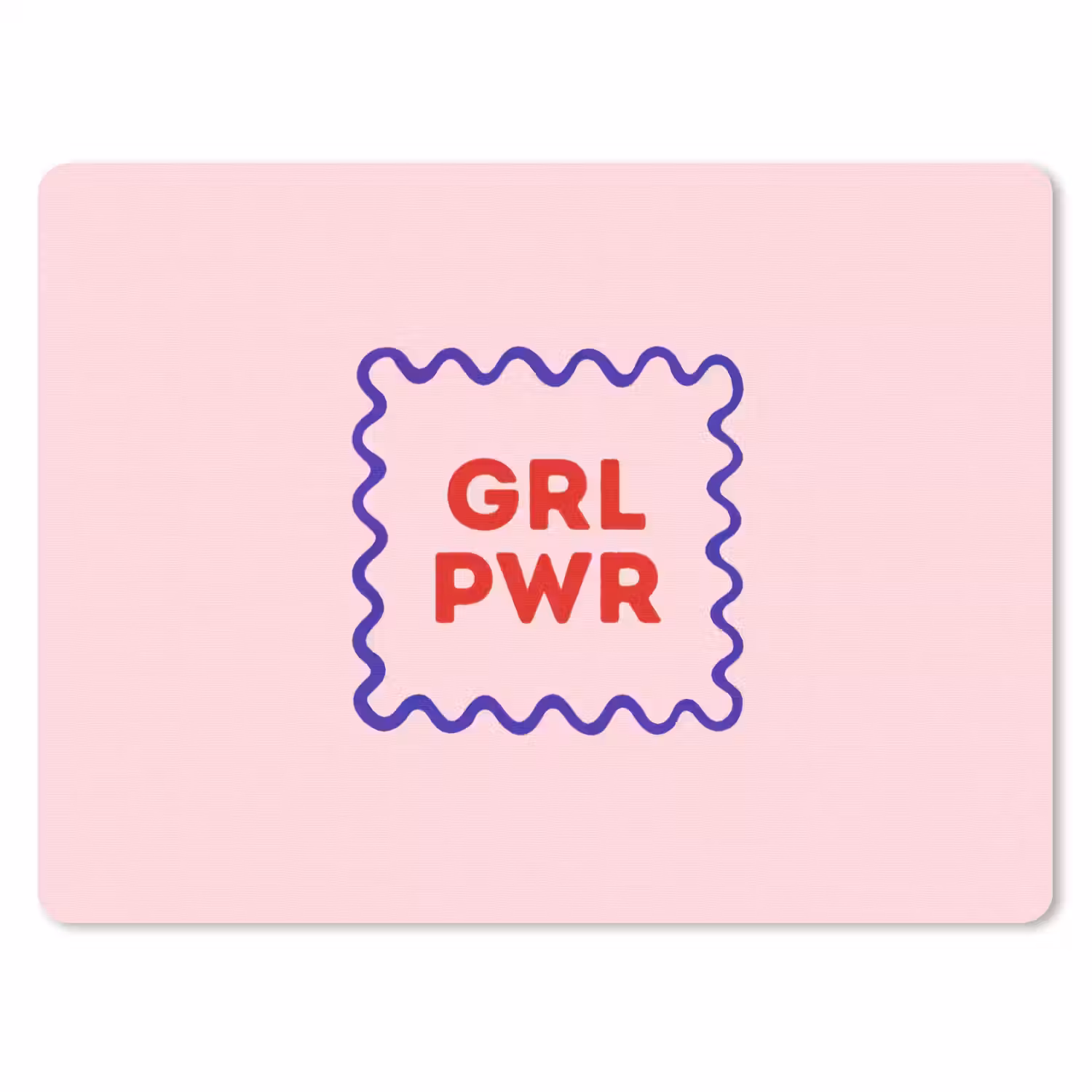 Grl pwr - Roze - Kader muismat rubber klein -3d