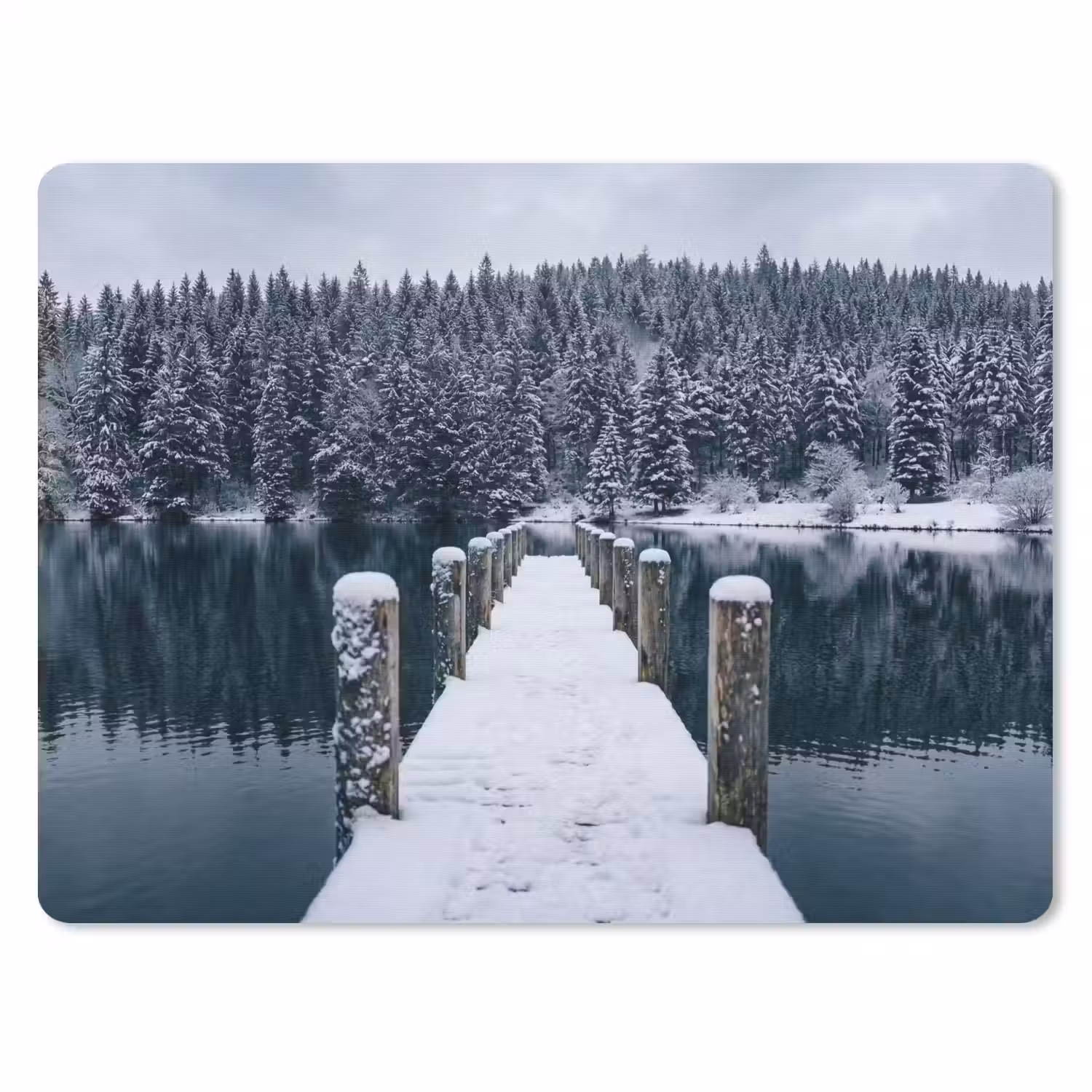 Steiger - Meer - Sneeuw - Bergen - Rustgevend muismat rubber klein -3d