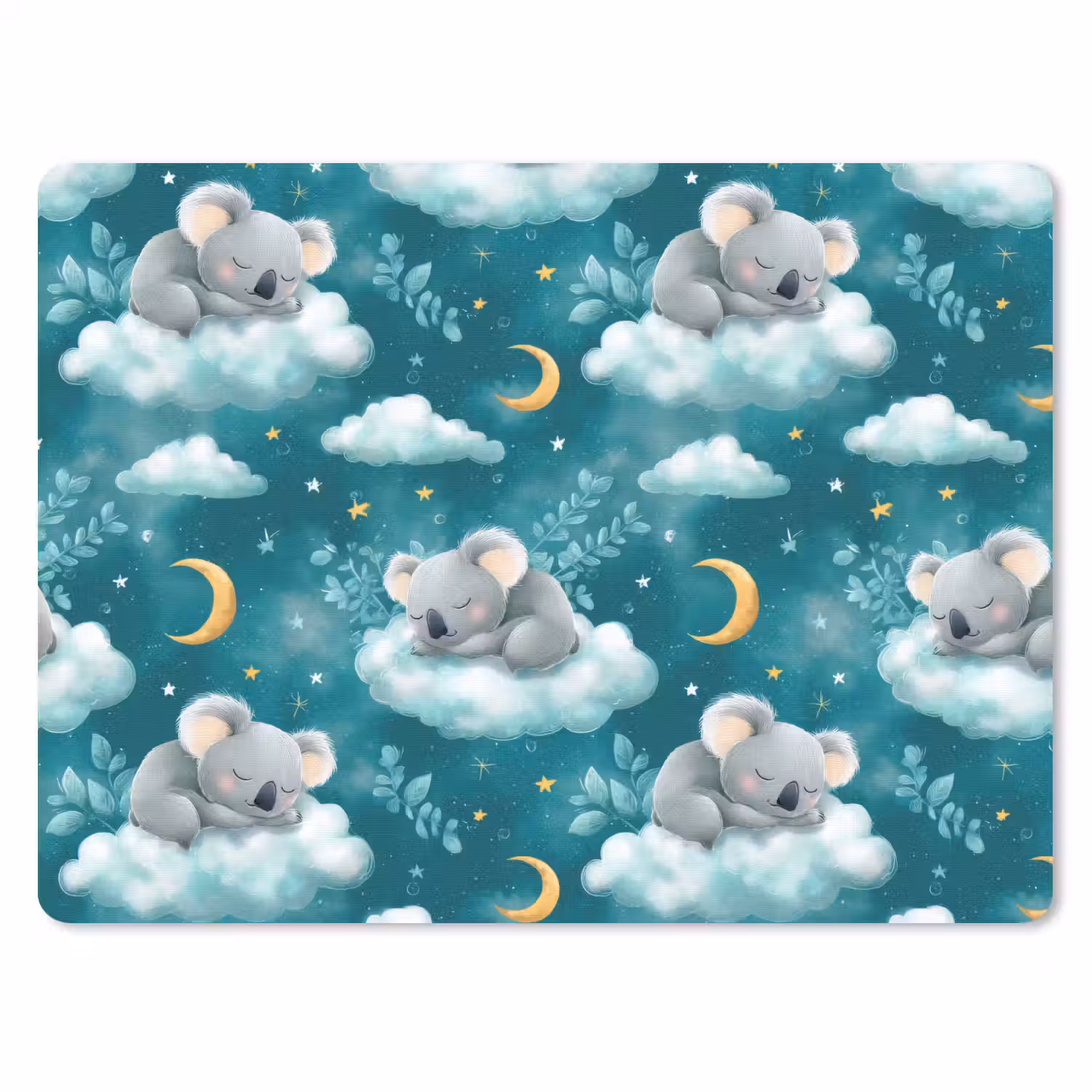 Koala's - Betoverend - Blauw muismat rubber klein 262 -3d