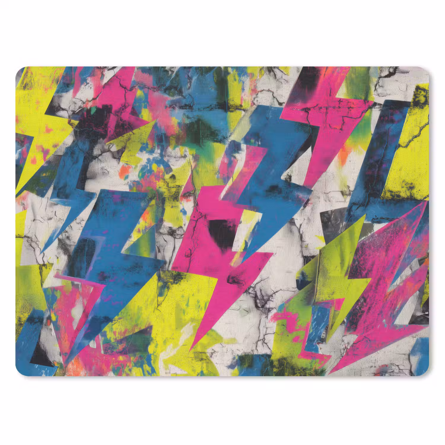 Bliksemschichten - Patroon - Marmer - Kleuren muismat rubber klein -3d