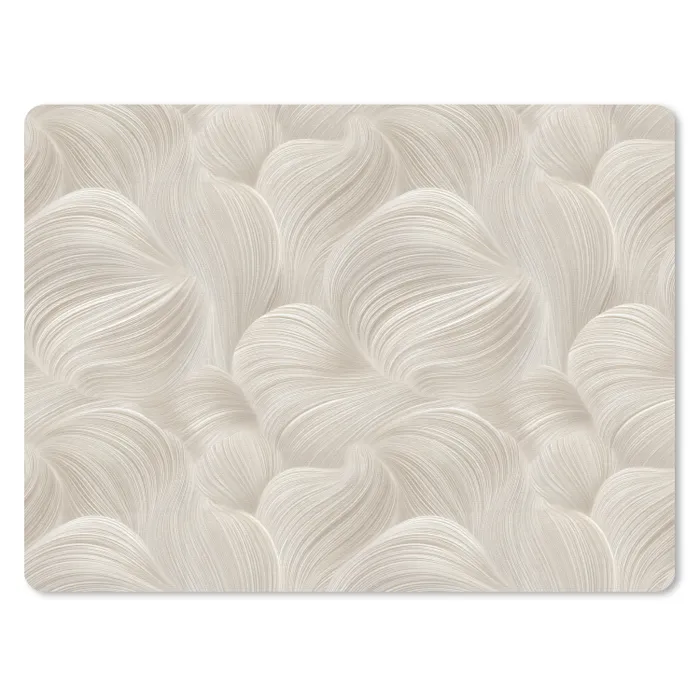 Lijnen - Waaier - Beige muismat rubber klein 262 -3d