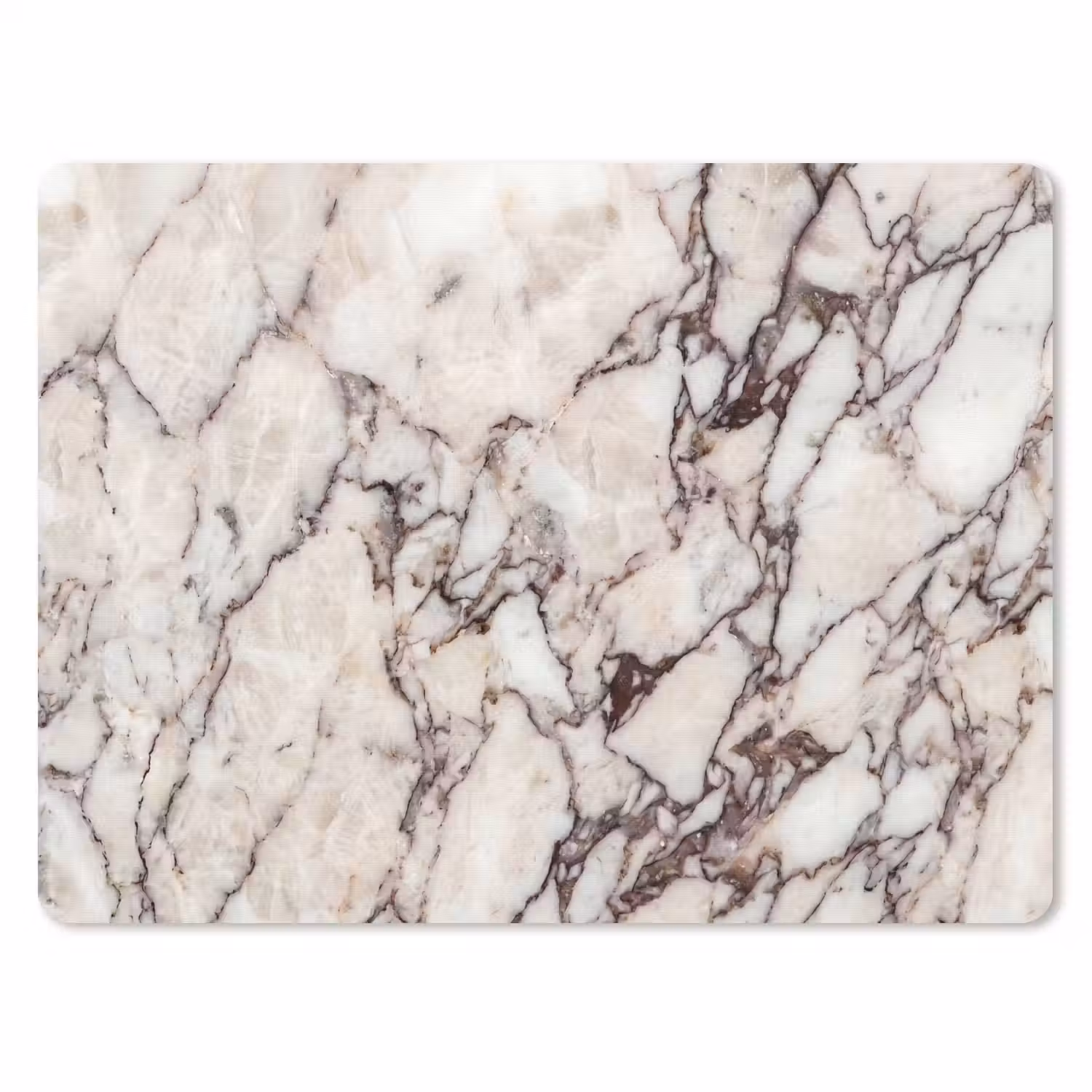 Marmer - Textuur - Abstract - Wit - Bruin muismat rubber klein -3d