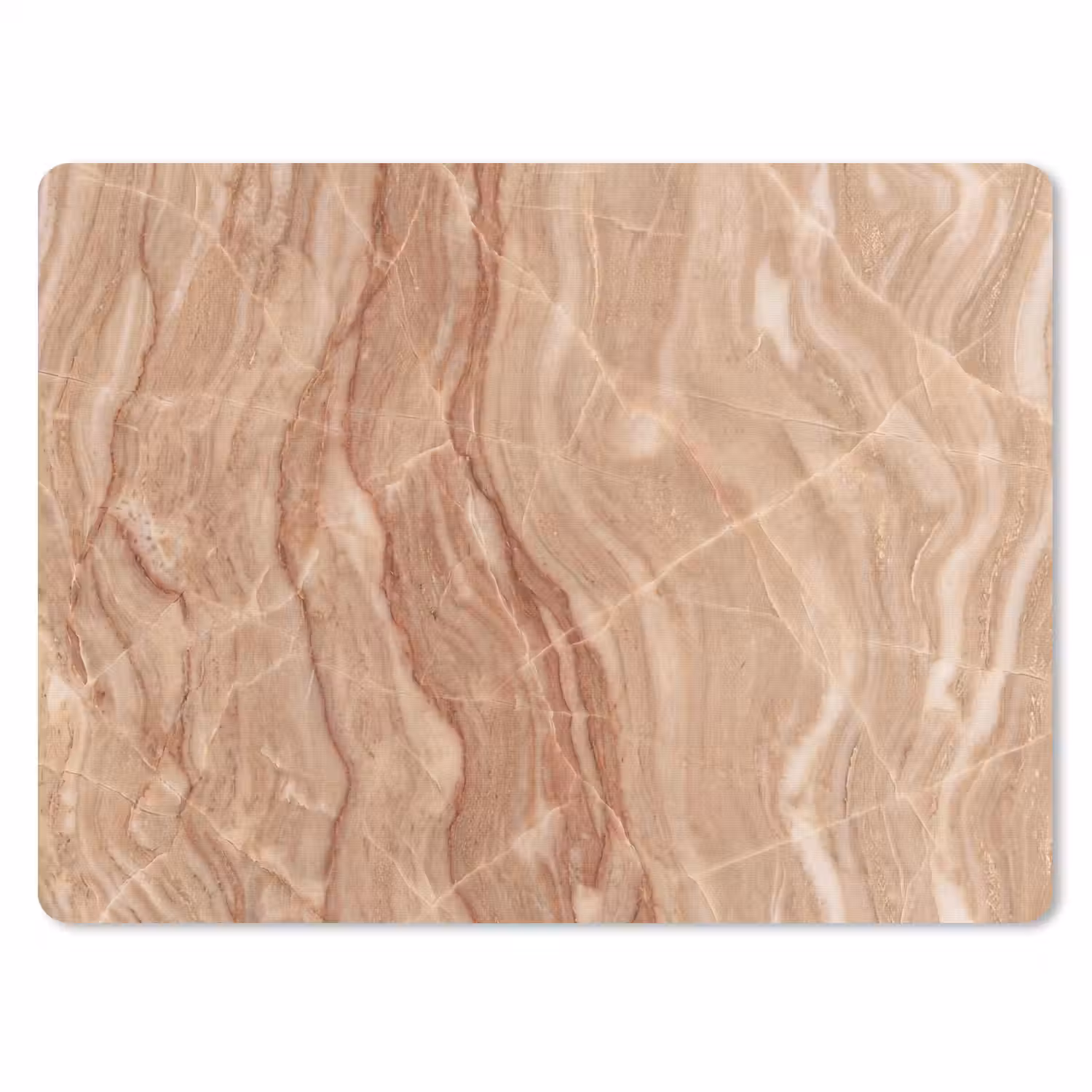 Marmer - Ader - Natuur - Abstract - Beige muismat rubber klein -3d