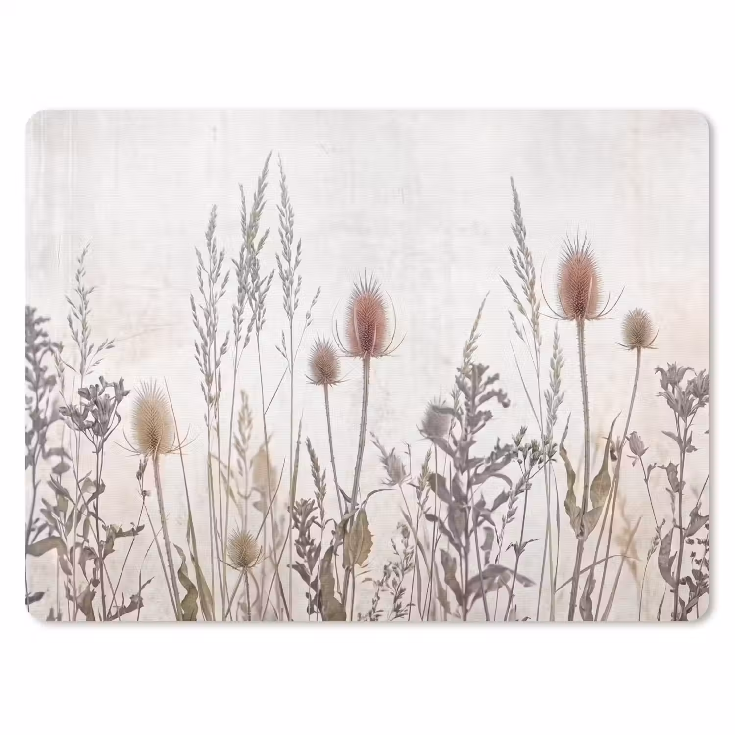 Weidebloemen - Design - Sepia muismat rubber klein -3d
