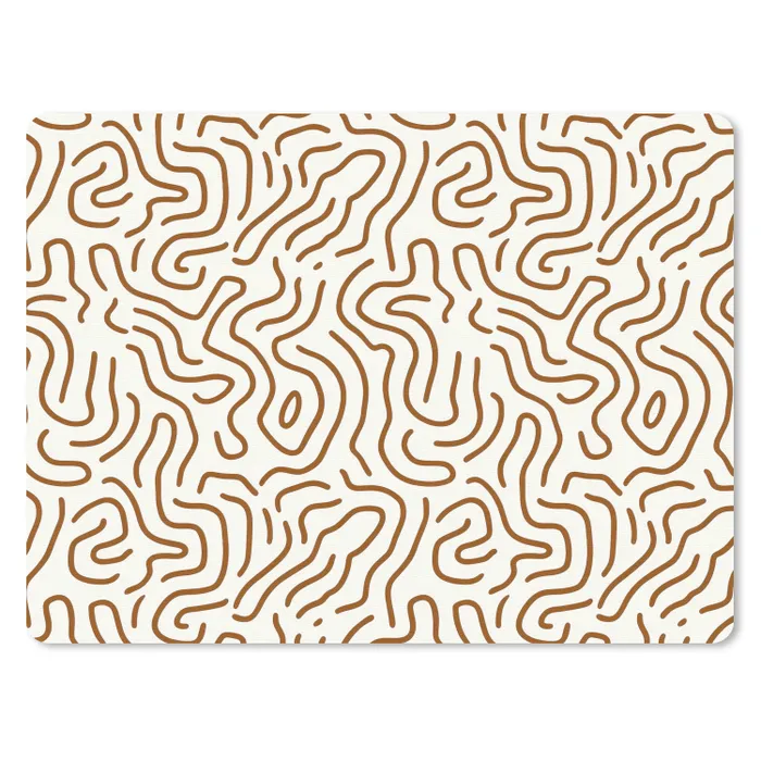 Minimalistisch - Patroon - Terracotta muismat rubber klein 262 -3d