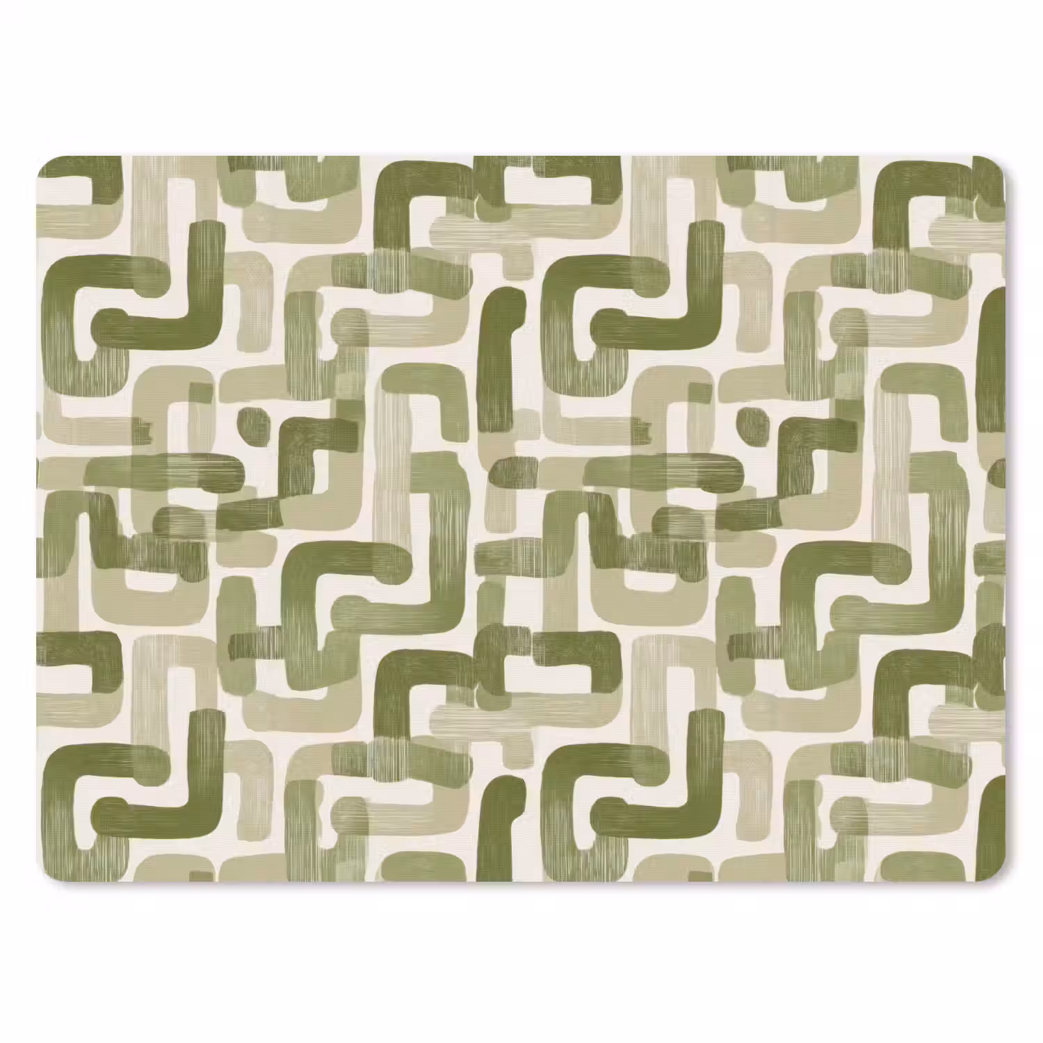 Modern - Grafisch - Groen muismat rubber klein 262 -3d