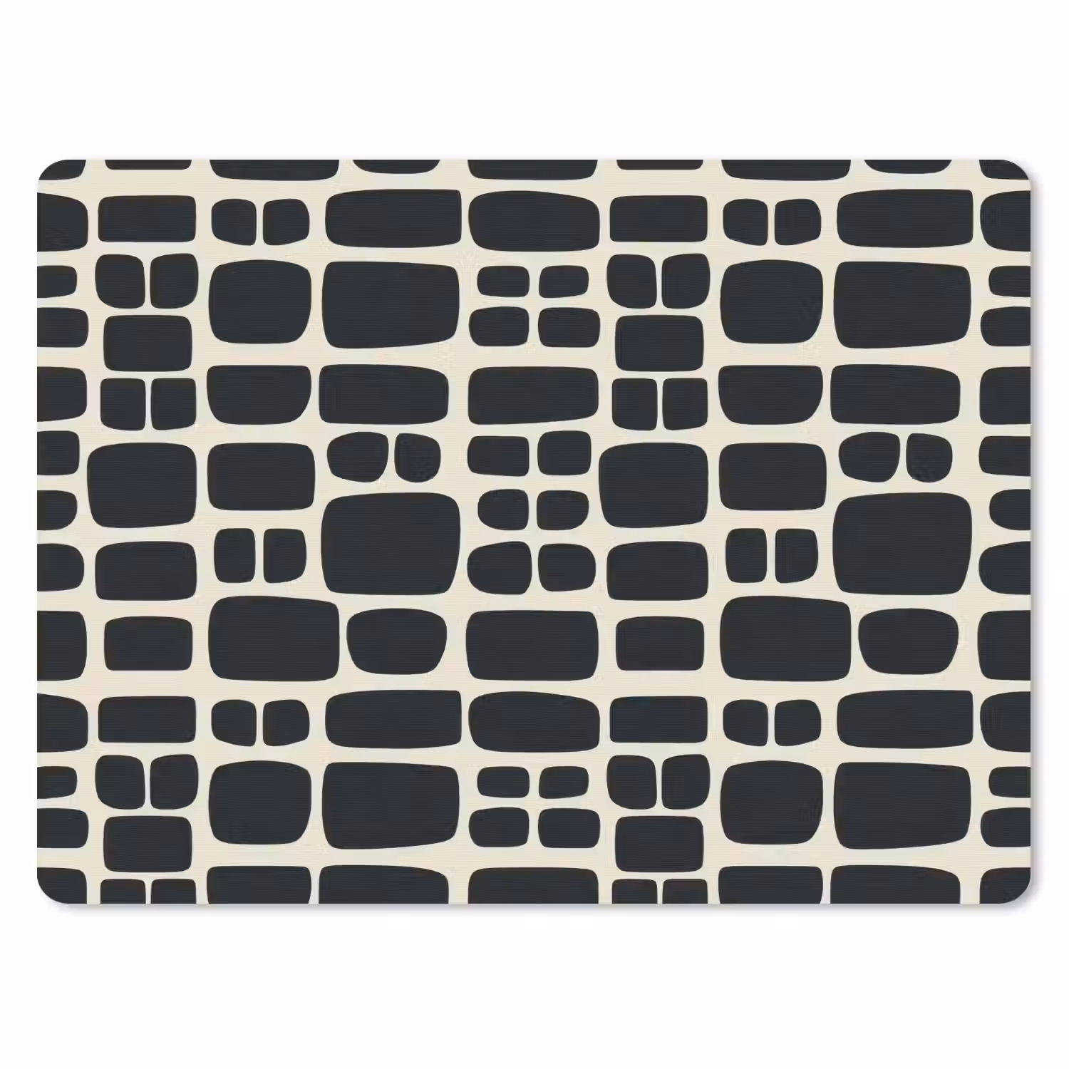 Modern - Organisch - Zwart muismat rubber klein 262 -3d