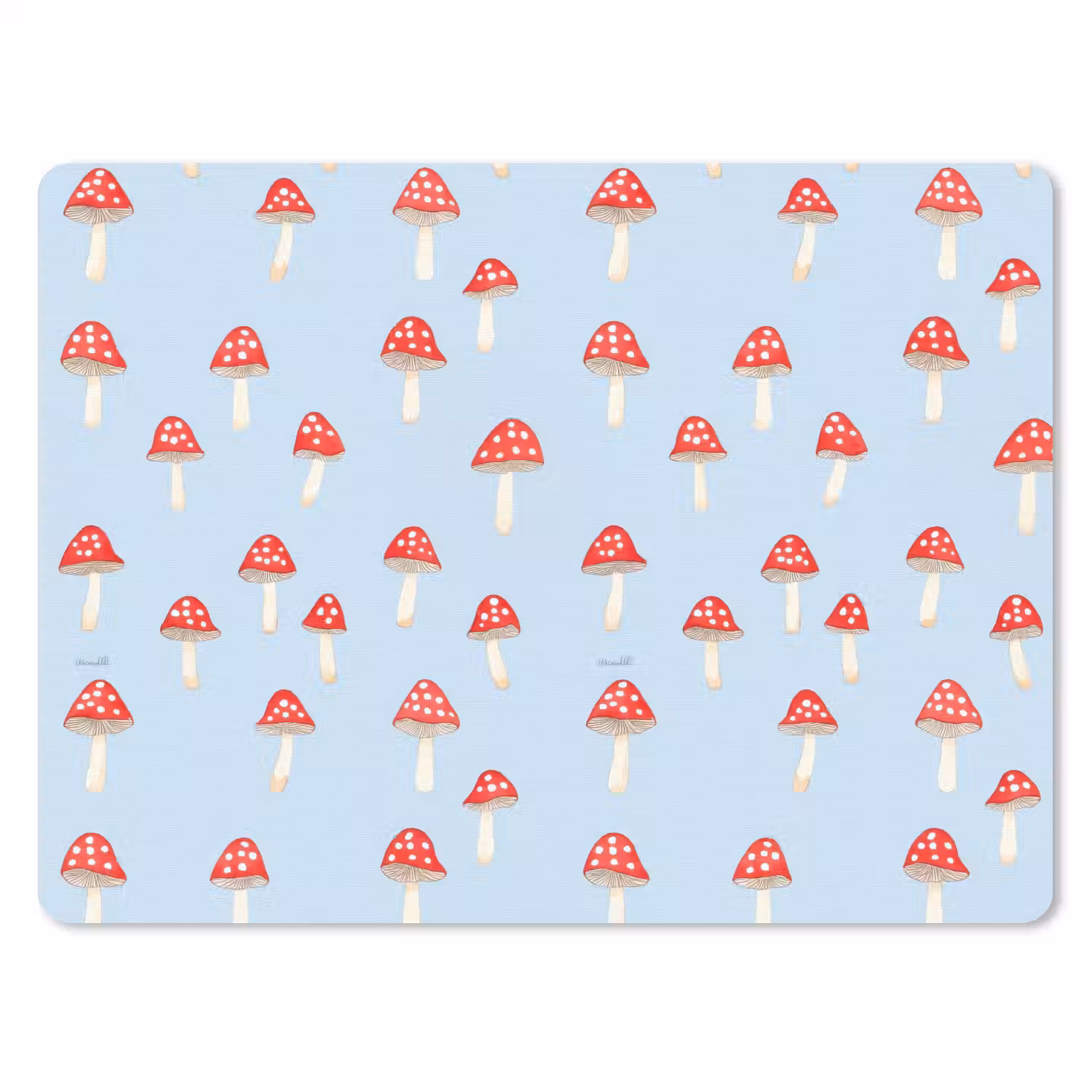 Paddenstoel -Sprookje - Blauw muismat rubber klein 262 -3d