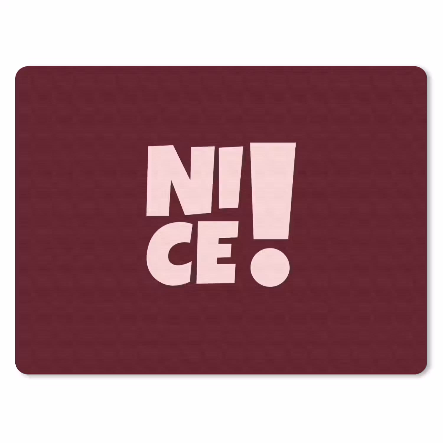 Nice - Uitroepteken - Rood muismat rubber klein -3d