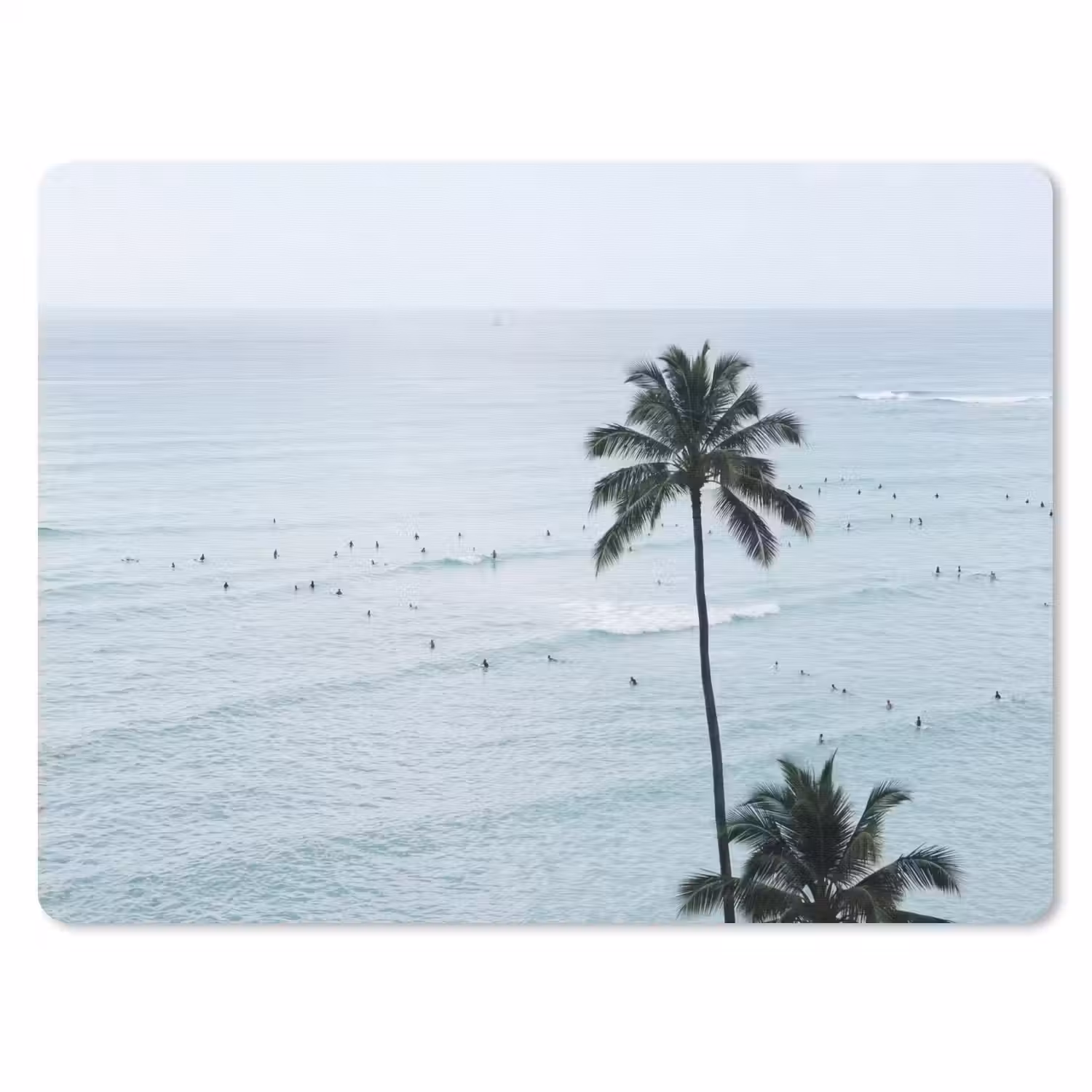 Oceaan - Palmbomen - Surfers muismat rubber klein -3d