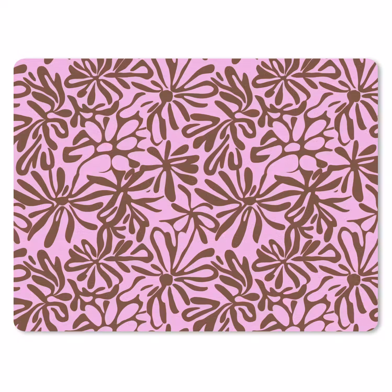 Organisch - Patroon - Roze muismat rubber klein 262 -3d
