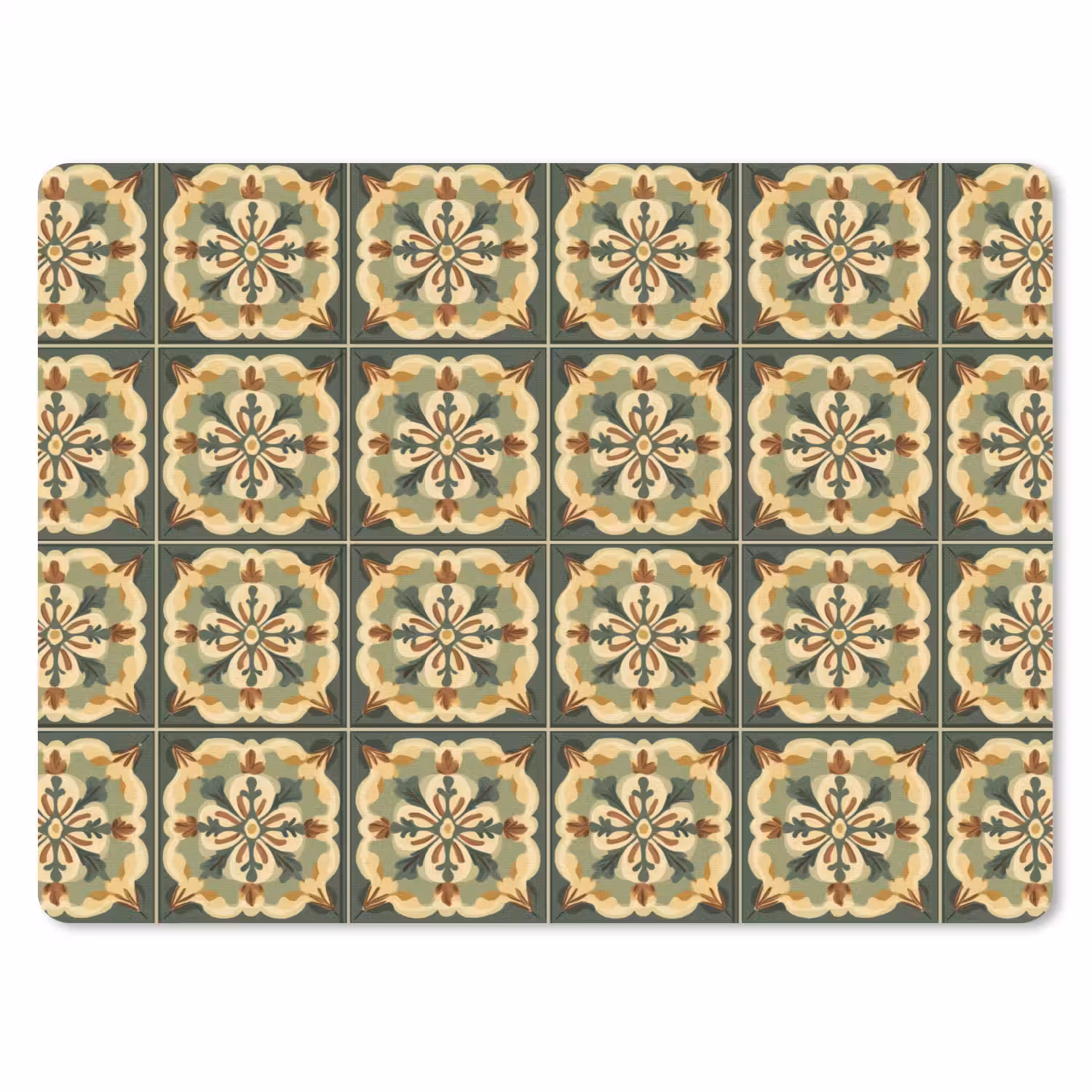 Ornament - Patroon - Groen muismat rubber klein 262 -3d