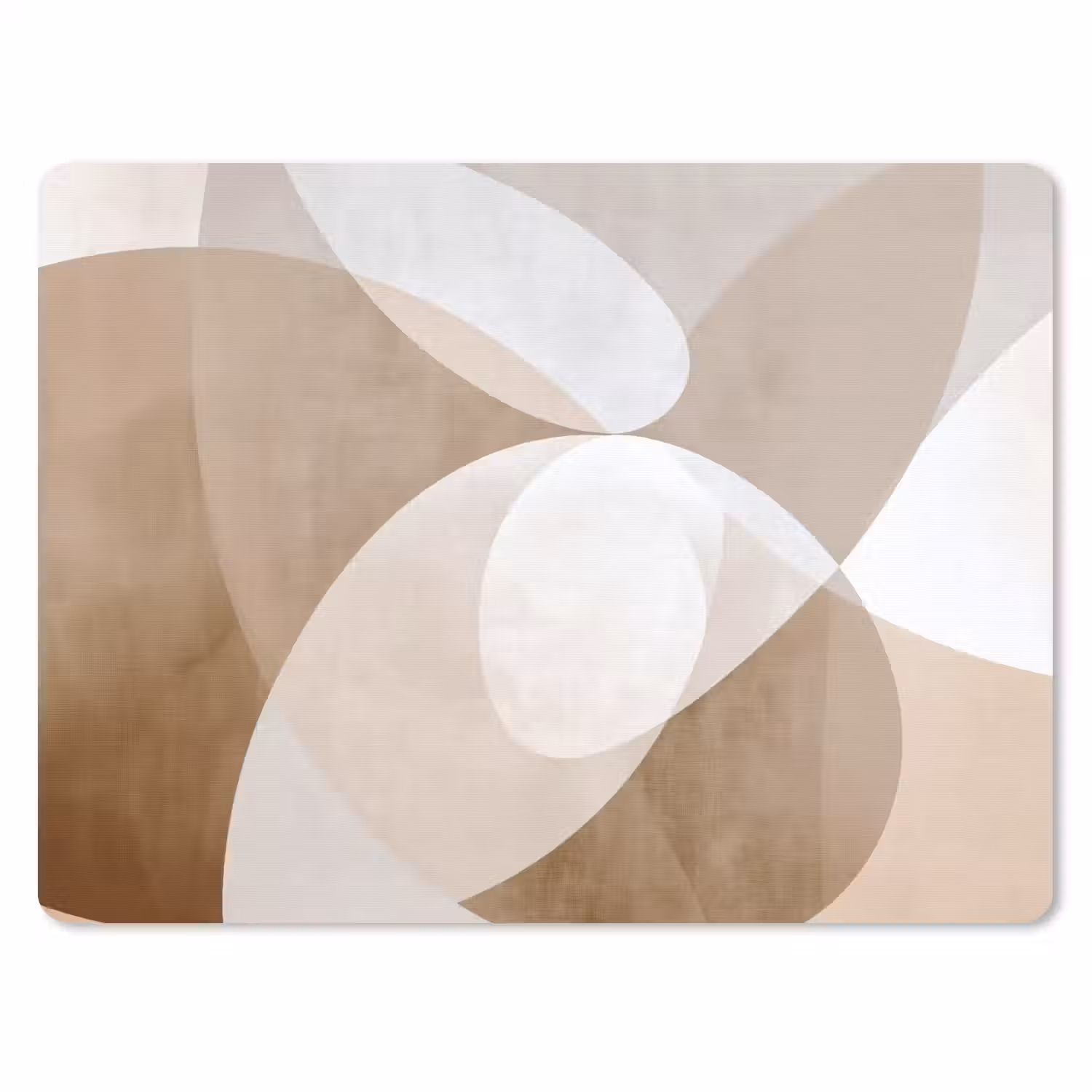 Ovale vormen - Transparant - Zachte overgang muismat rubber klein -3d