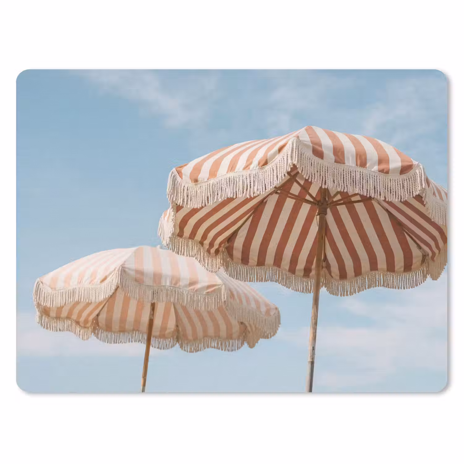 Parasol - Lucht - Rood muismat rubber klein -3d