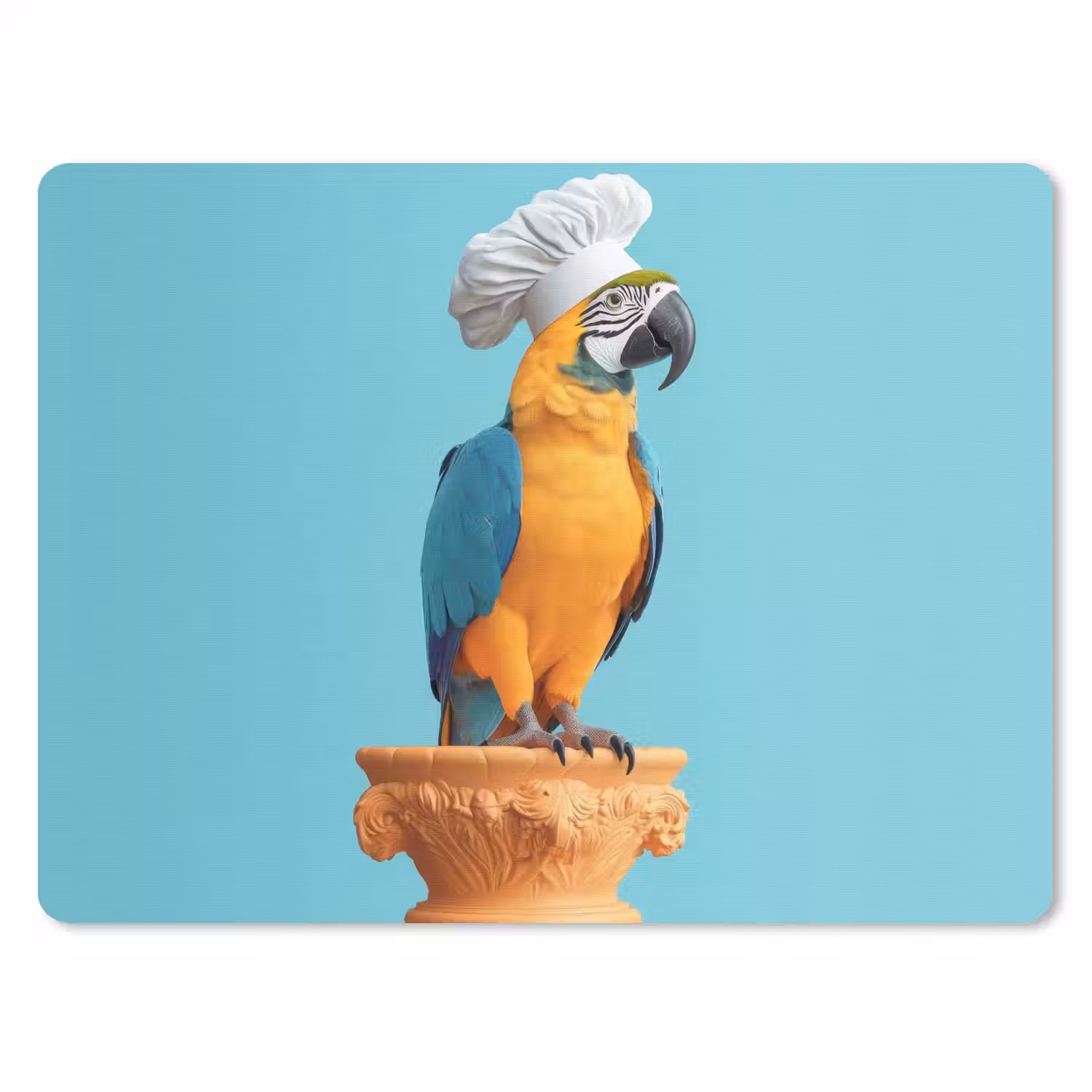 Papegaai - Koksmuts - Grappig - Vogel muismat rubber klein -3d