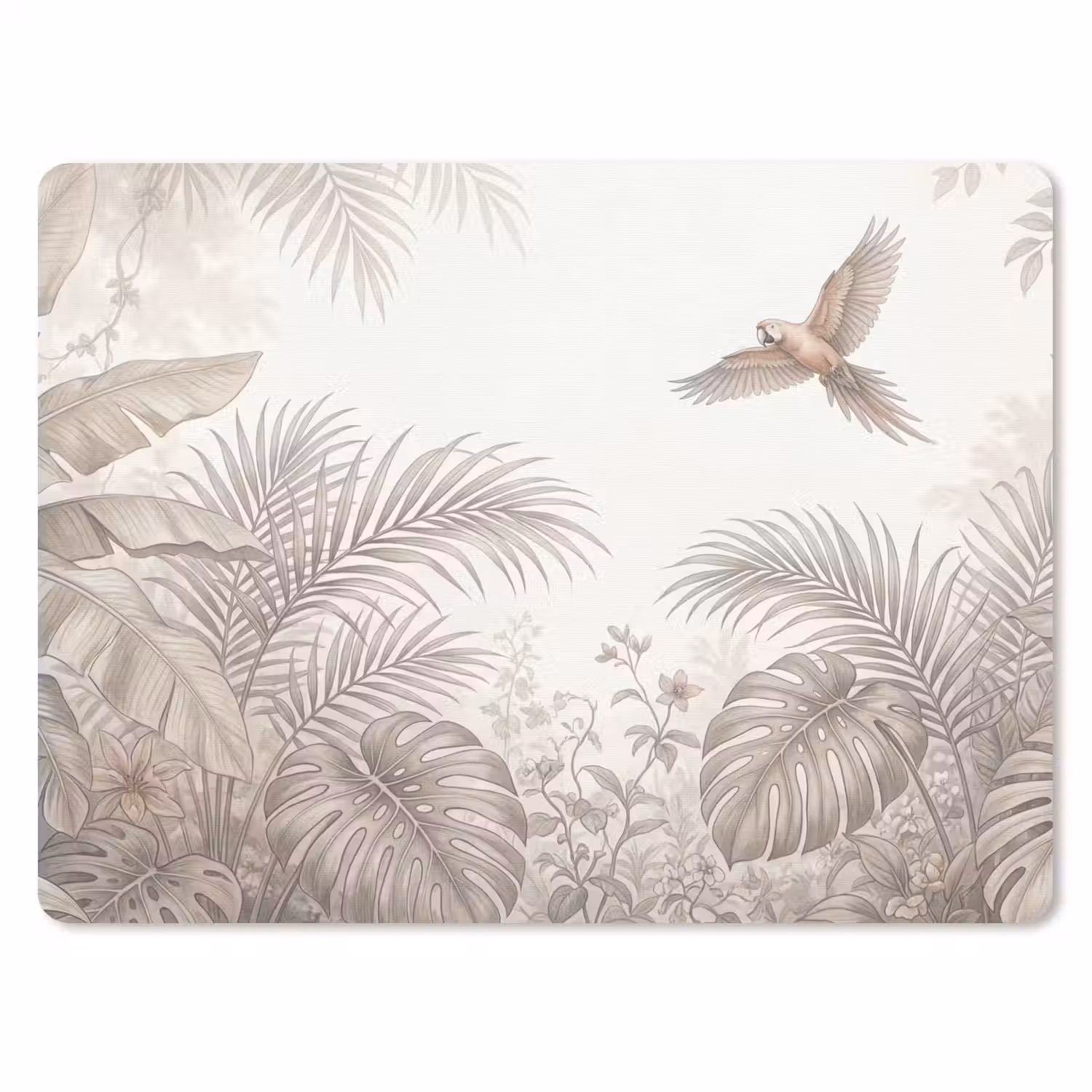 Papagaai - Jungle - Tropisch muismat rubber klein -3d