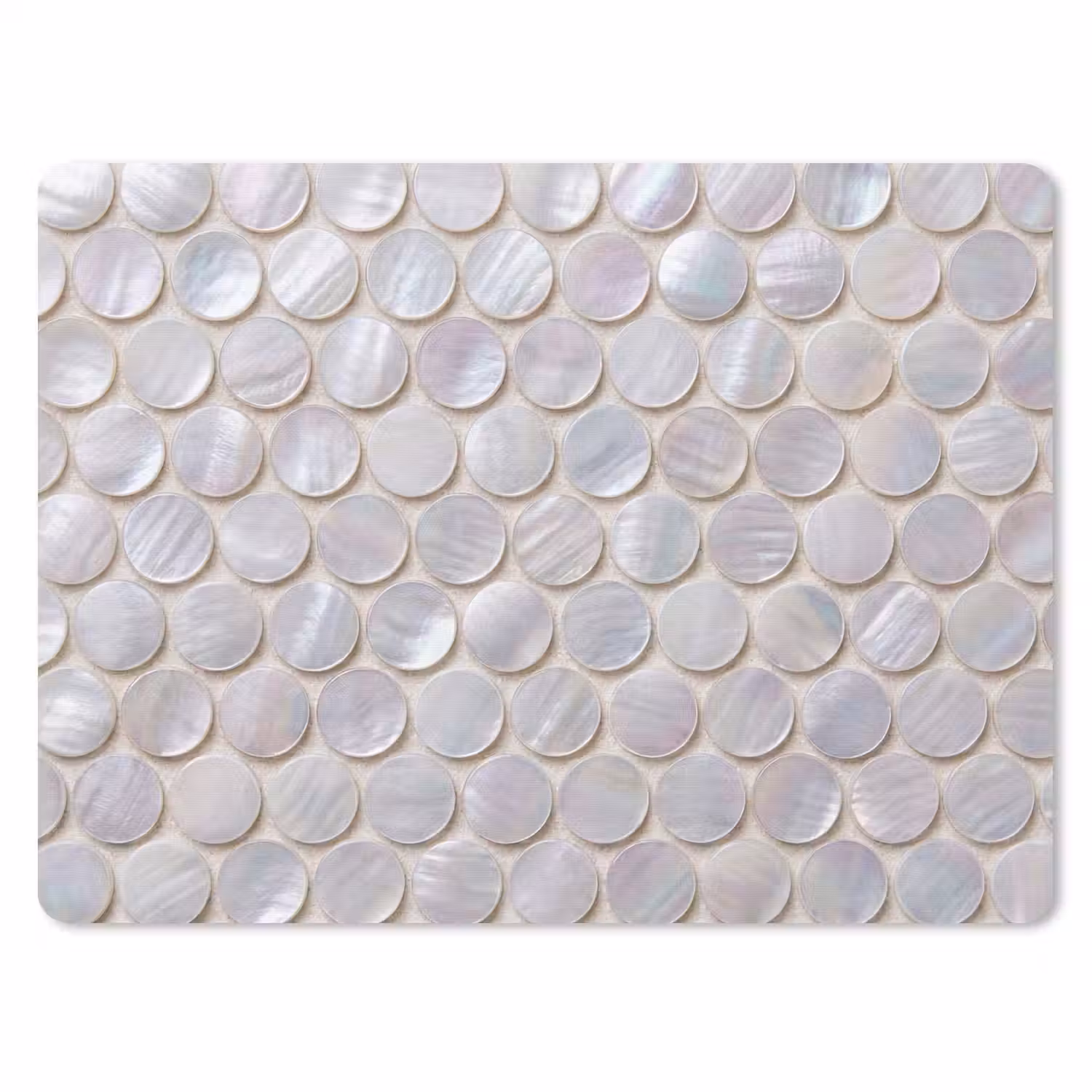 Patroon - Cirkels - Abstract - Modern - Wit muismat rubber klein -3d