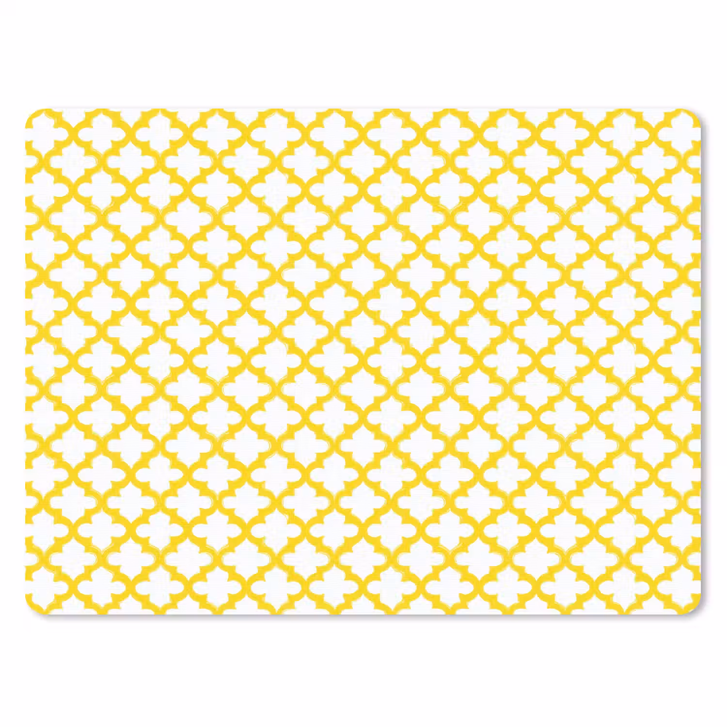 Patroon - Geometrisch - Klassiek - Geel muismat rubber klein 262 -3d