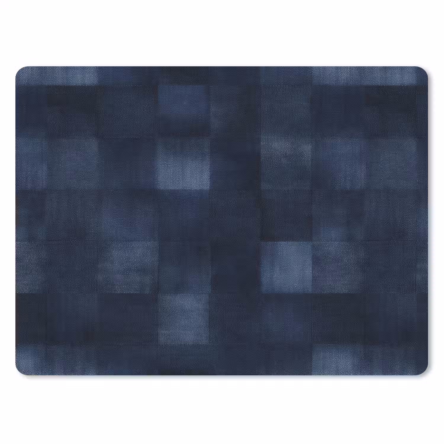 Patroon - Ruit - Marineblauw muismat rubber klein 262 -3d