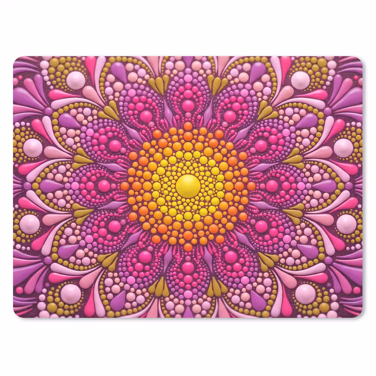 Patroon - Stippen - Abstract - Kleurrijk muismat rubber klein -3d