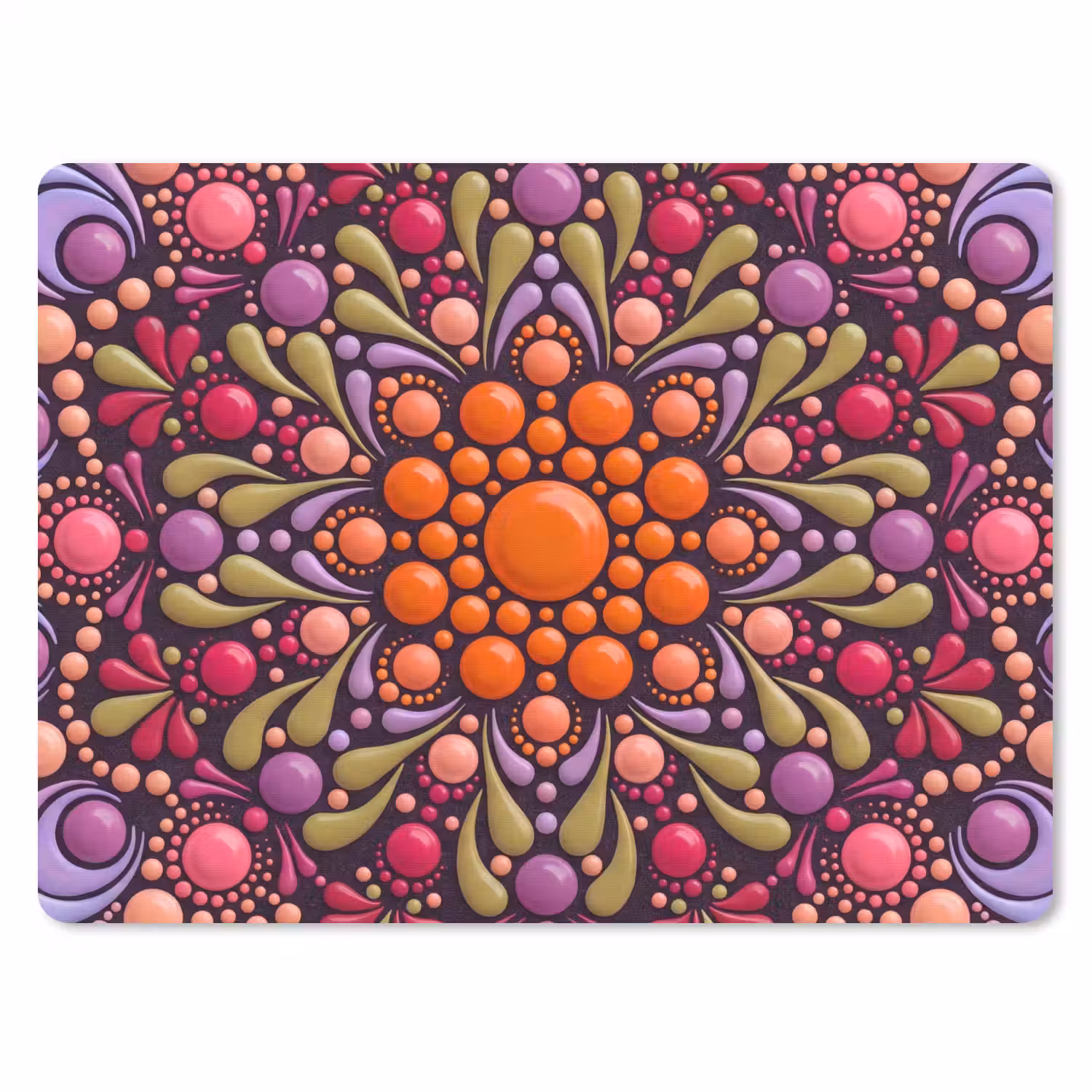 Patroon - Stippen - Abstract - Modern - Kleurrijk muismat rubber klein -3d