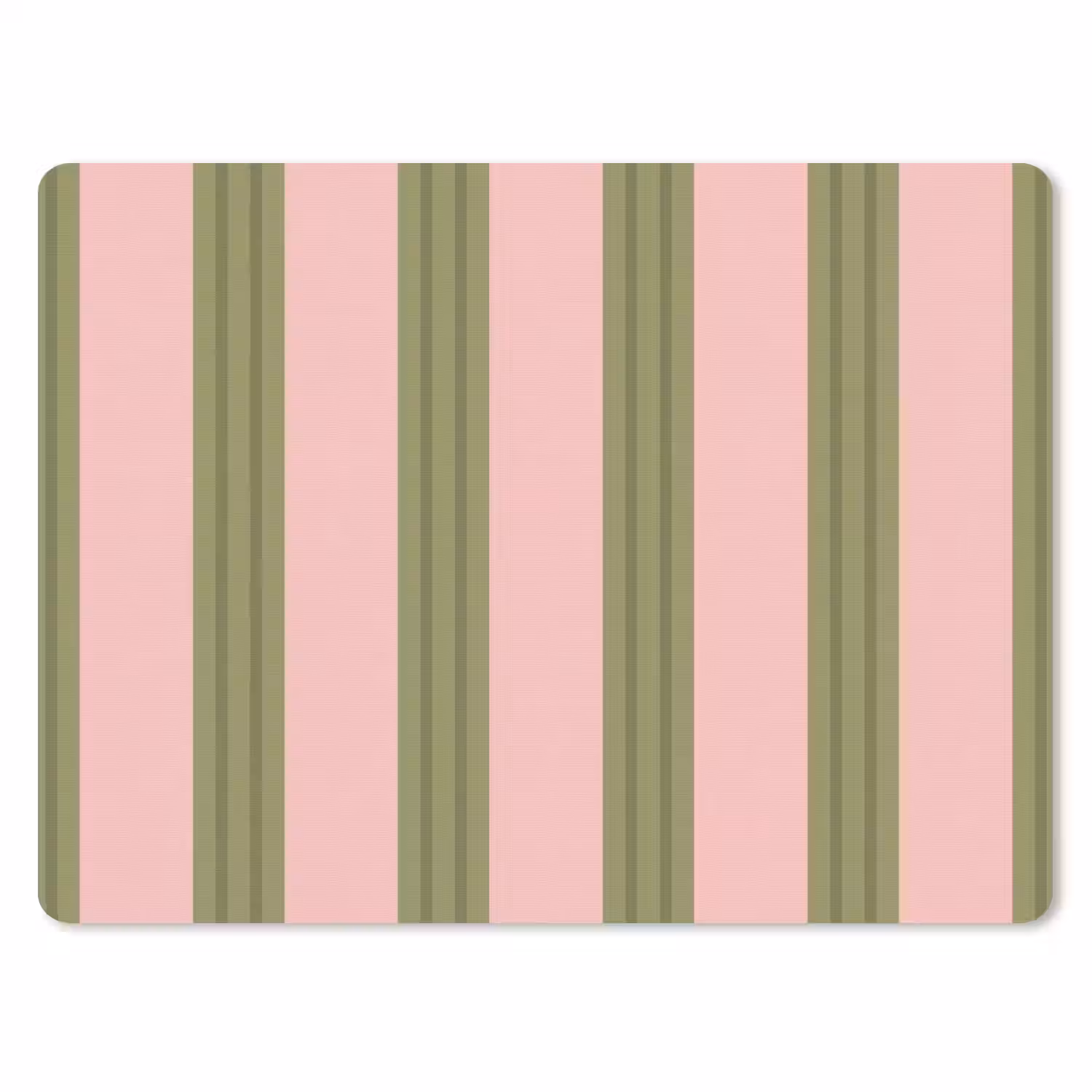 Patroon - Strepen - Abstract - Roze - Groen muismat rubber klein -3d