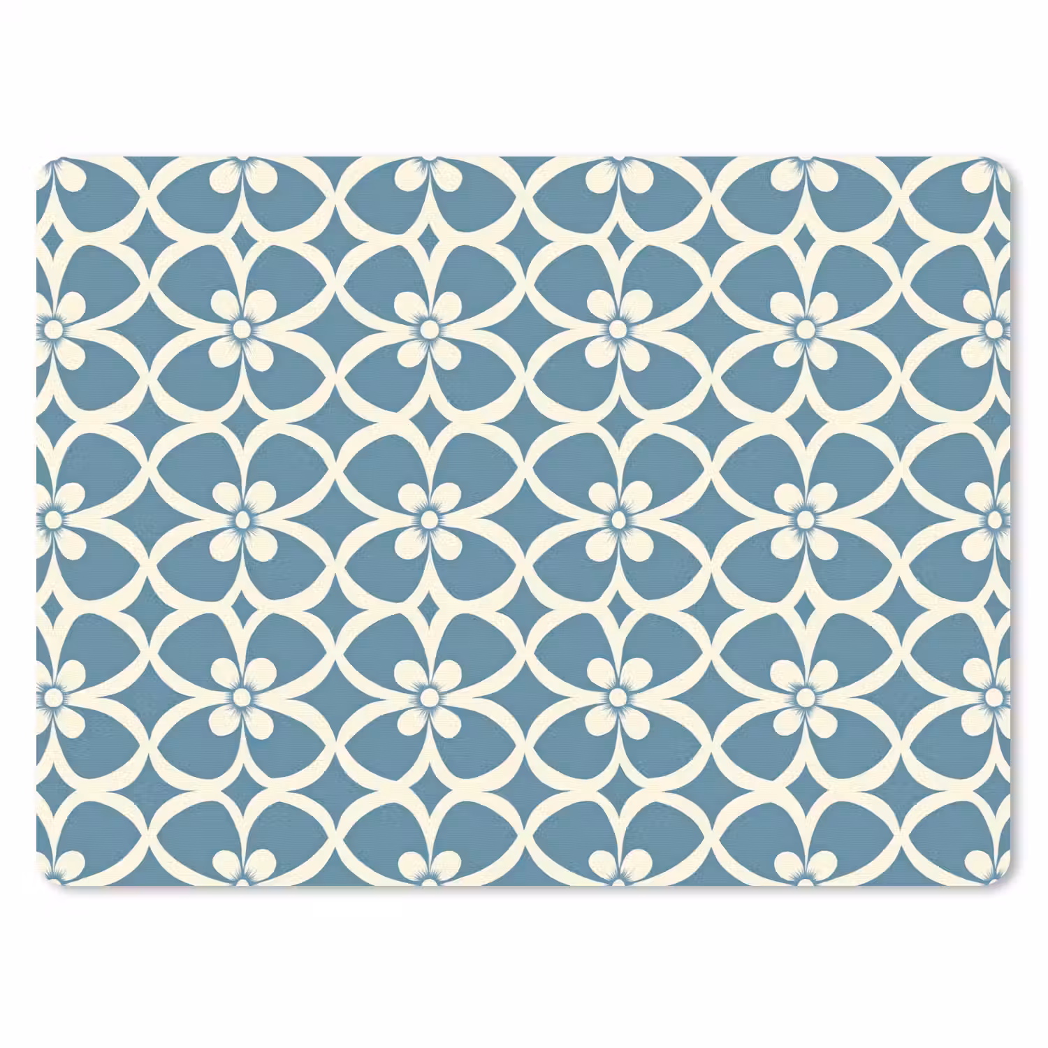 Patroon - Symmetrisch - Blauw muismat rubber klein 262 -3d
