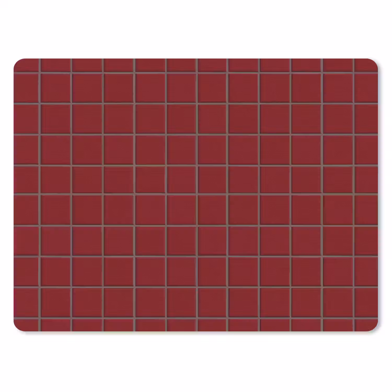 Patroon - Tegels - Burgundy muismat rubber klein 262 -3d