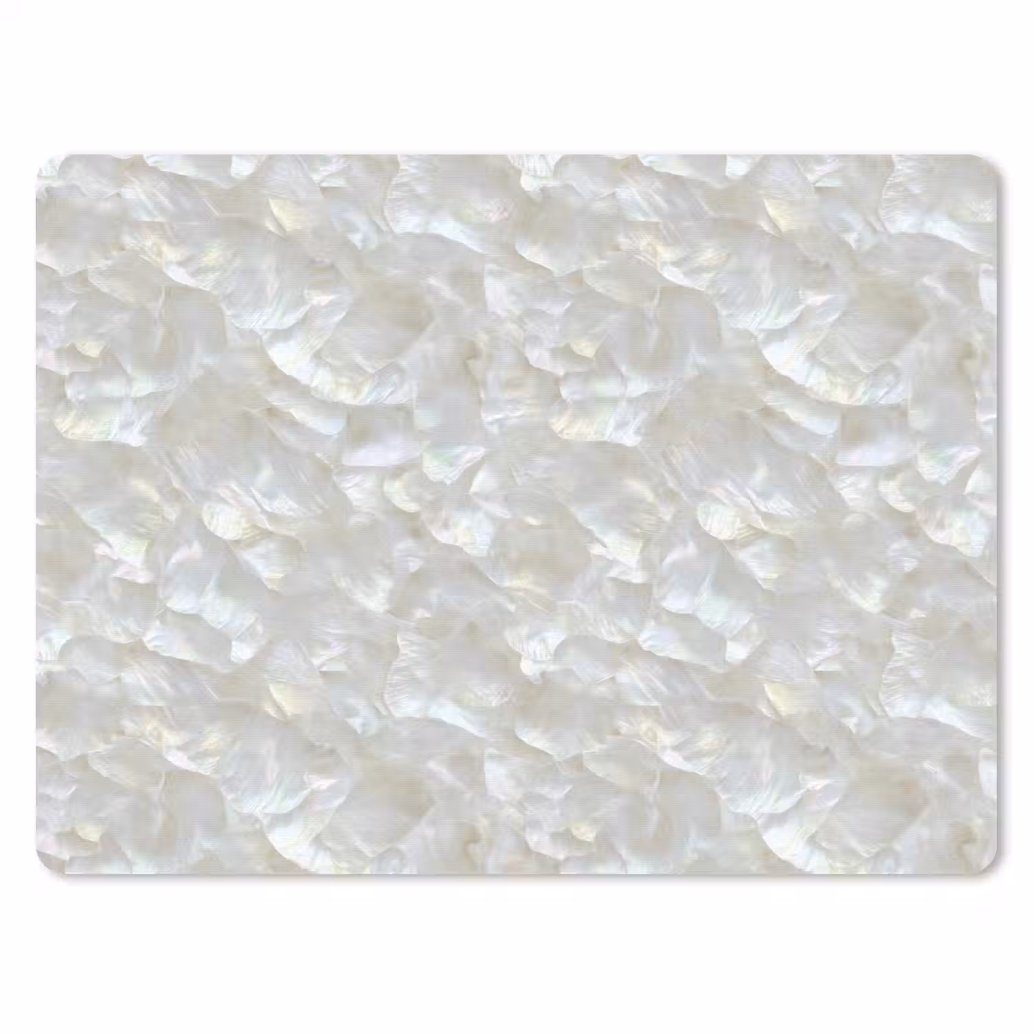 Parelmoerglans - Wit - Schelp muismat rubber klein 262 -3d