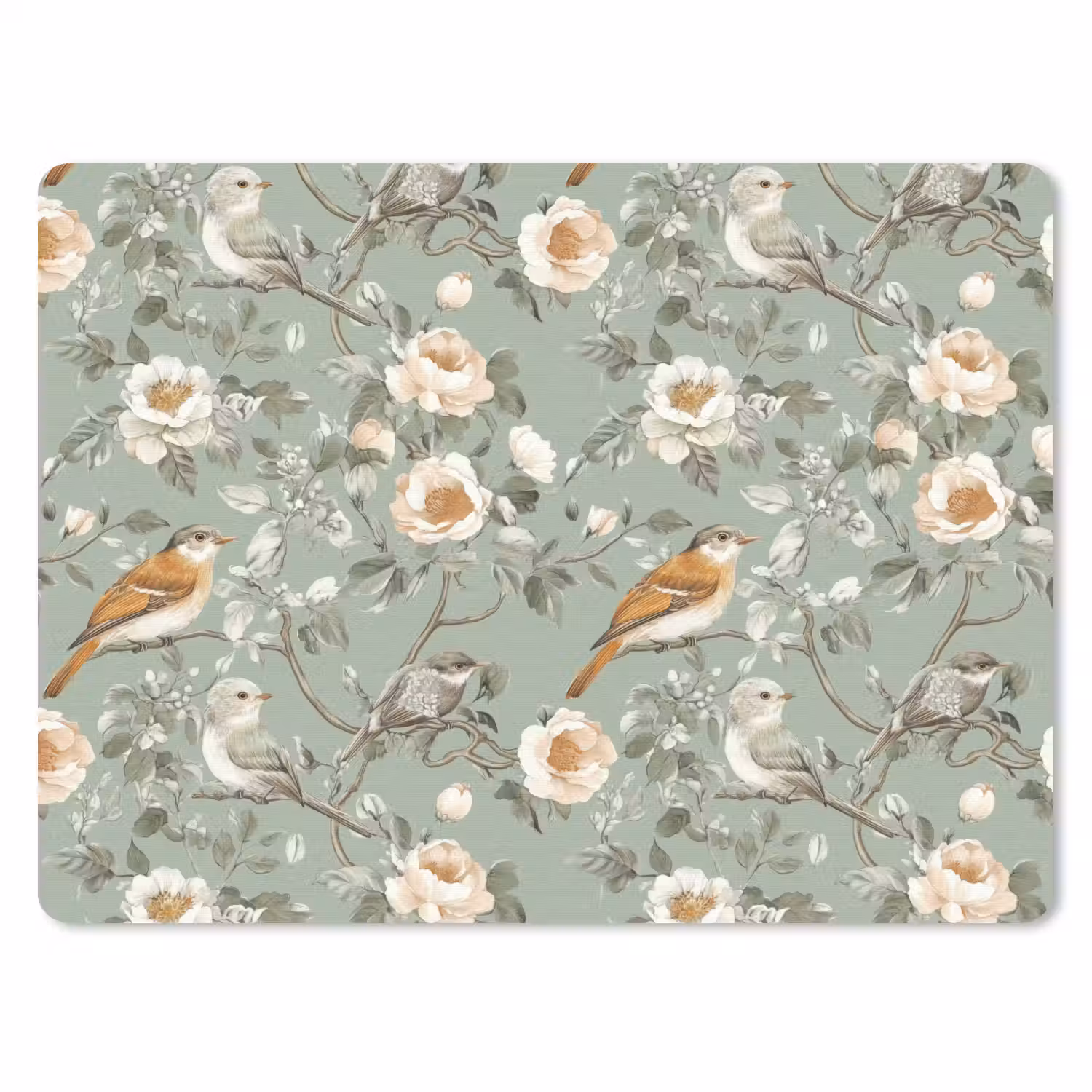 Roze - Vogels - Kleurrijk muismat rubber klein 262 -3d