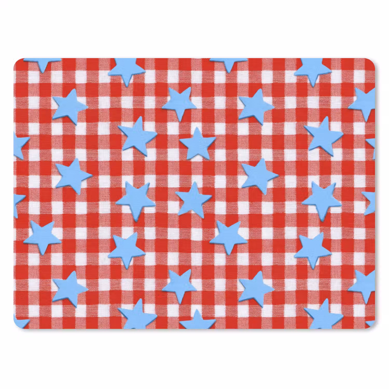 Ruit - Sterren - Rood muismat rubber klein 262 -3d