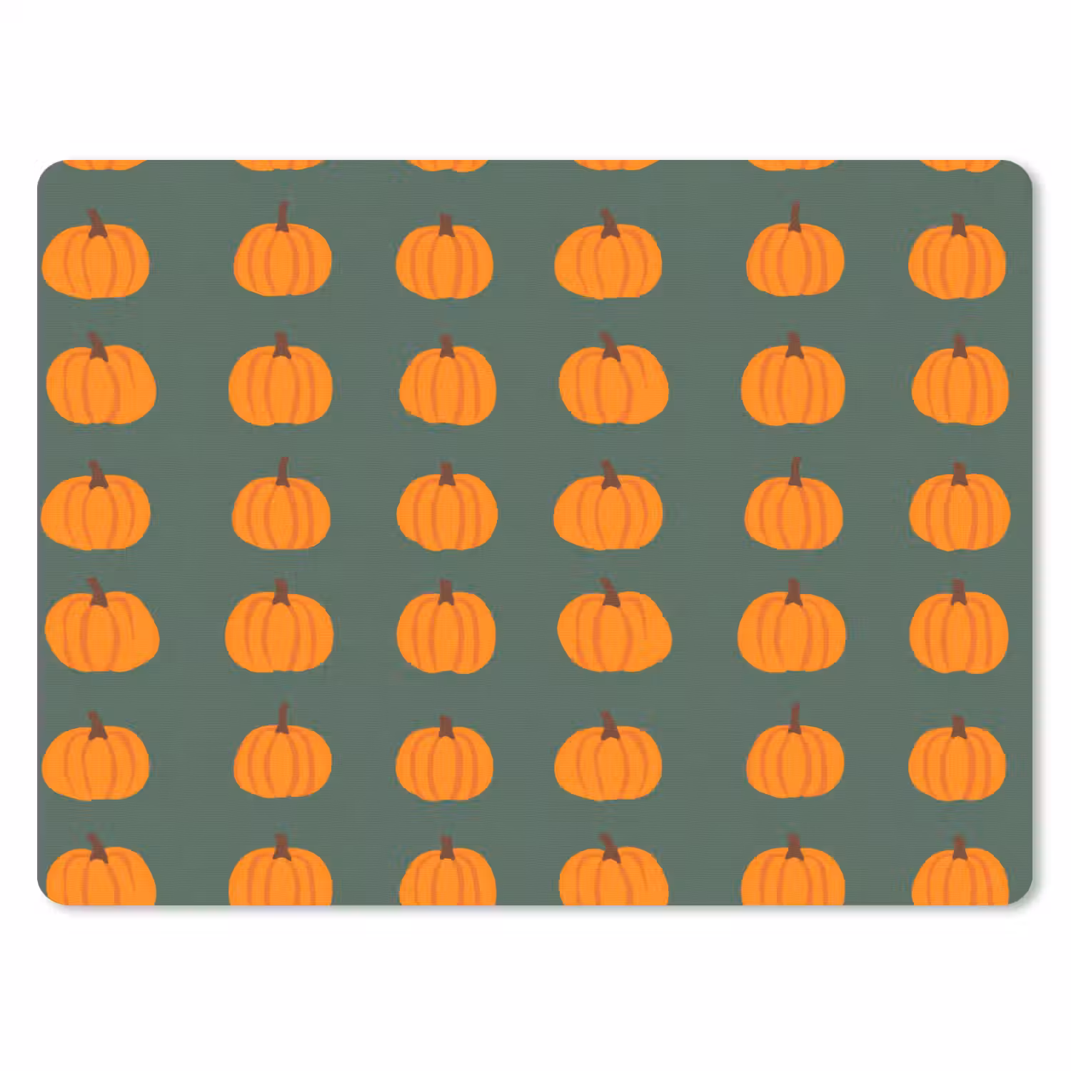 Pompoen - Patroon - Oranje muismat rubber klein 262 -3d