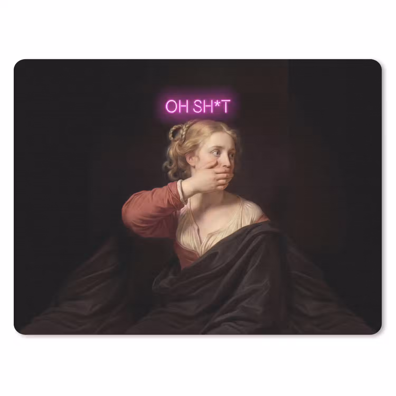Quote - Neon - vrouw muismat rubber klein -3d