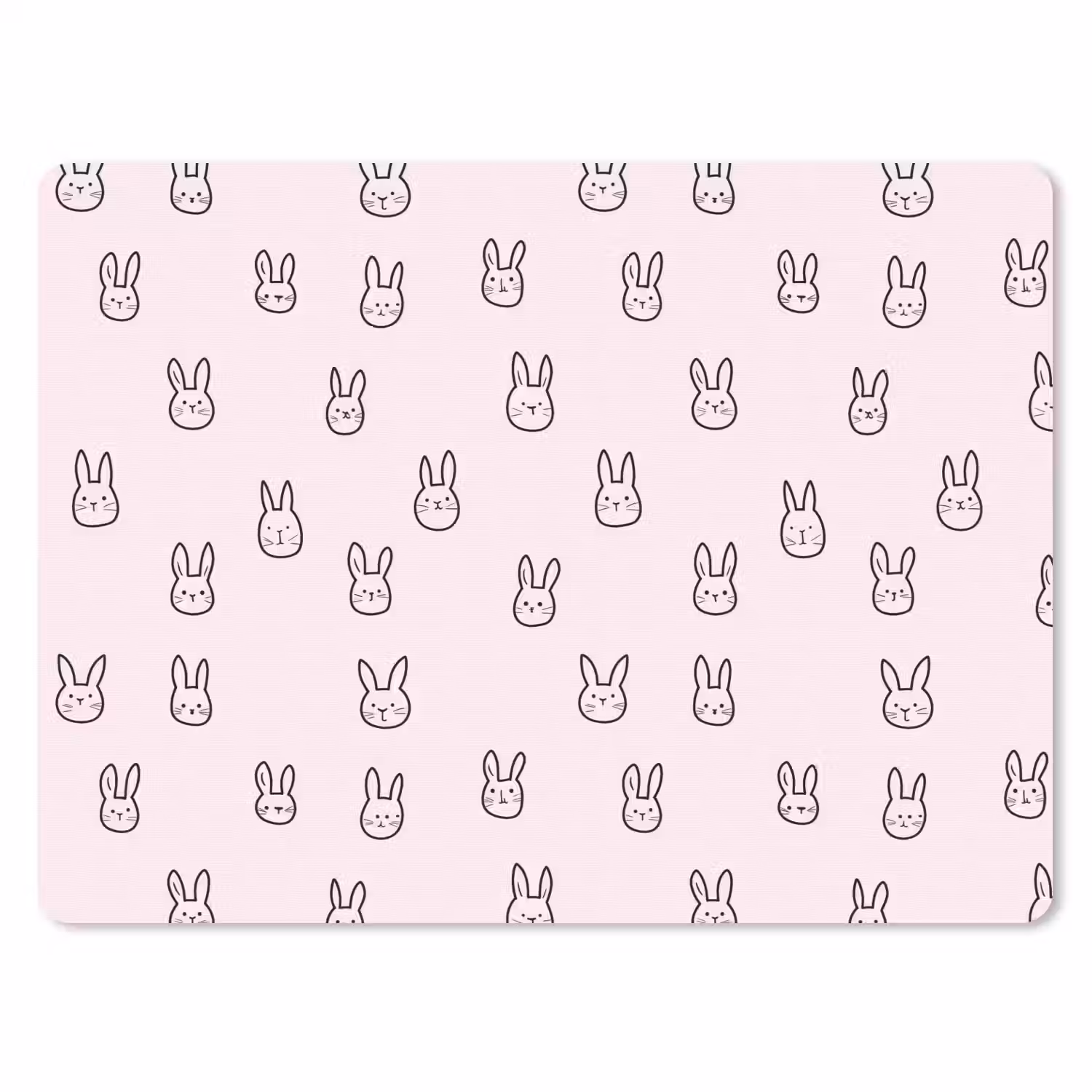 Konijnen - Minimalistisch - Roze muismat rubber klein 262 -3d