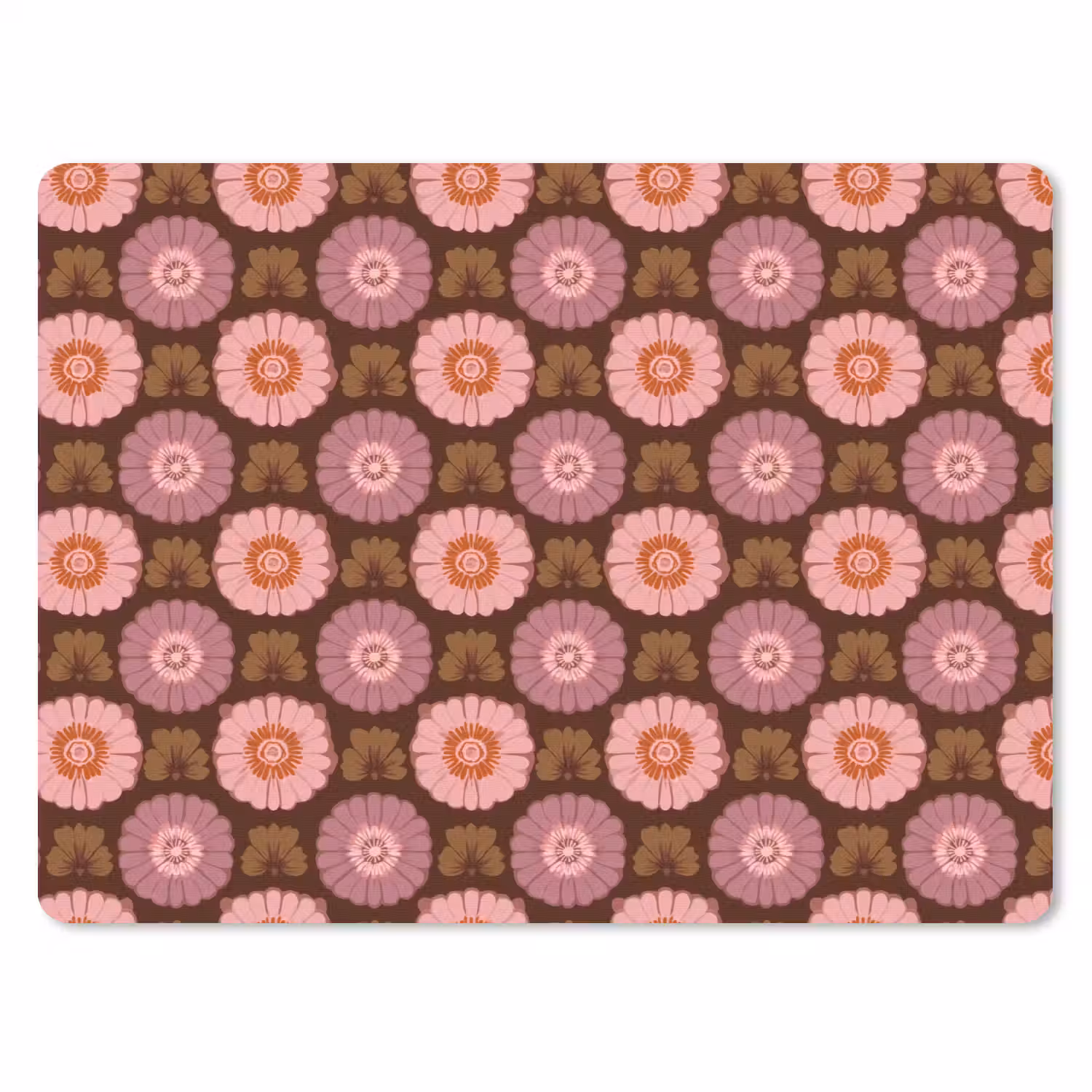 Retro - Madelief - Roze muismat rubber klein 262 -3d